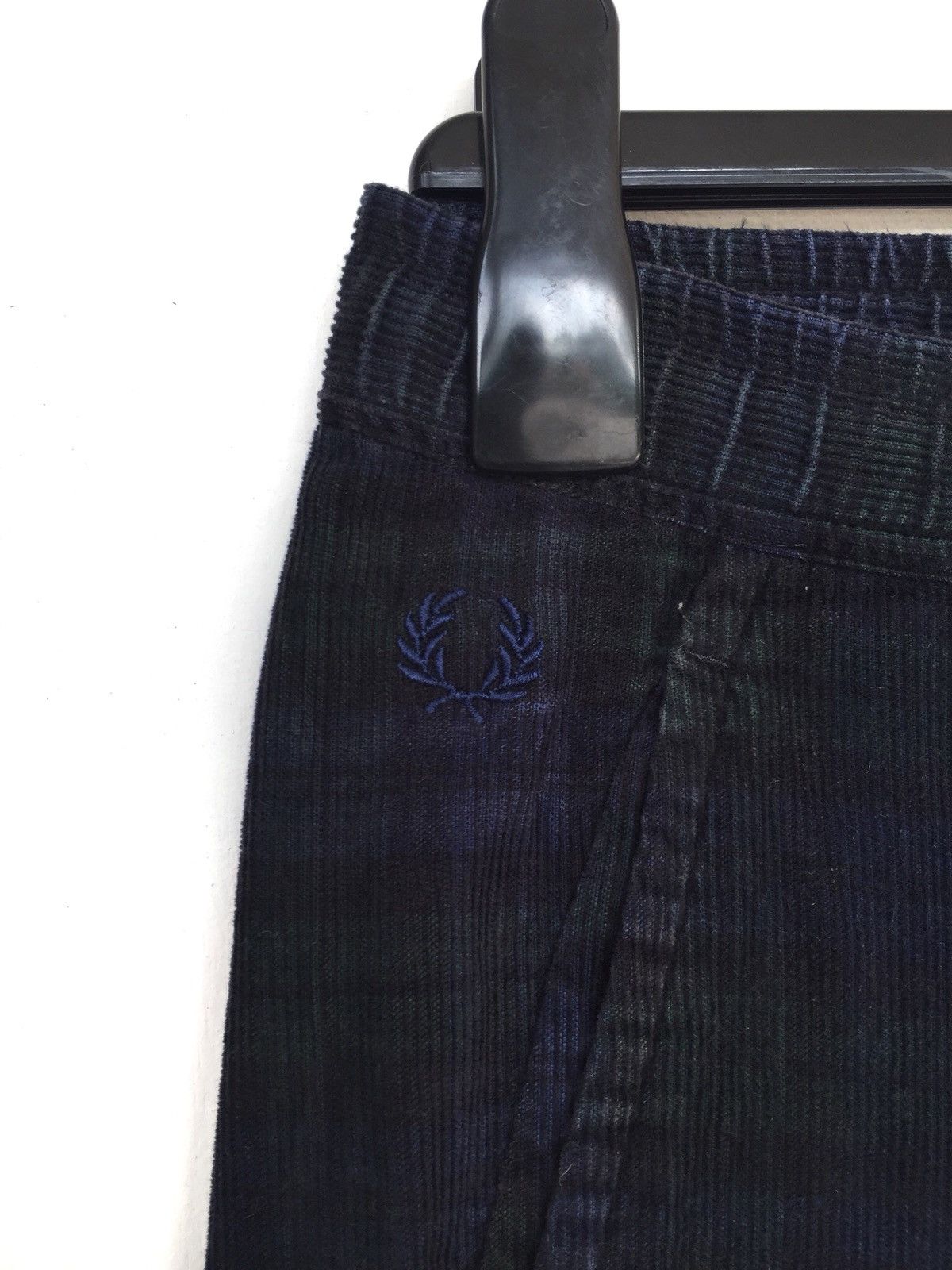 image of Fred Perry Tartan Drawstring Casual Pants in Green/Blue, Men's (Size 32)