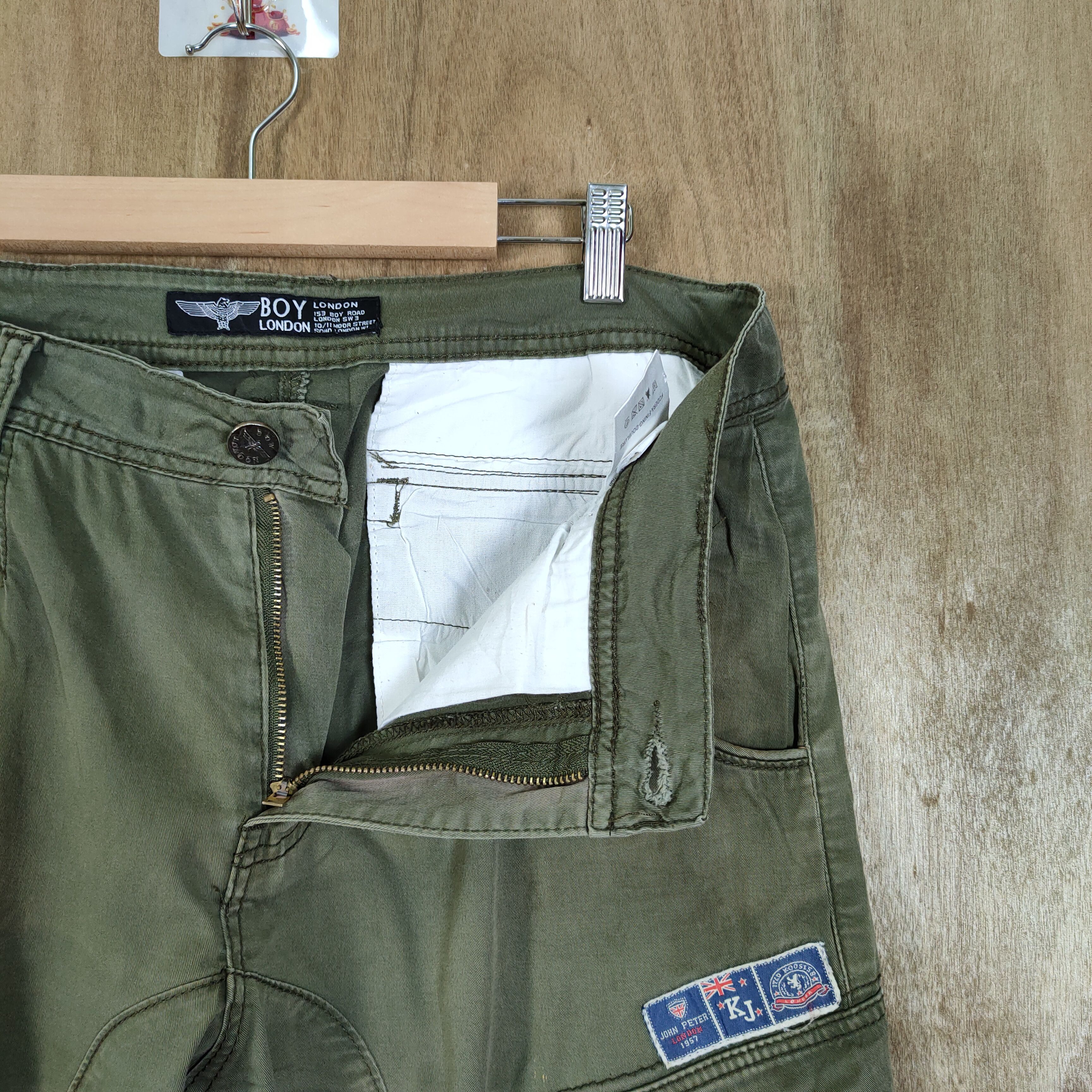 Boy London × Seditionaries BOY LONDON FADED GREEN CARGO PANTS Size US 33 - 9 Thumbnail