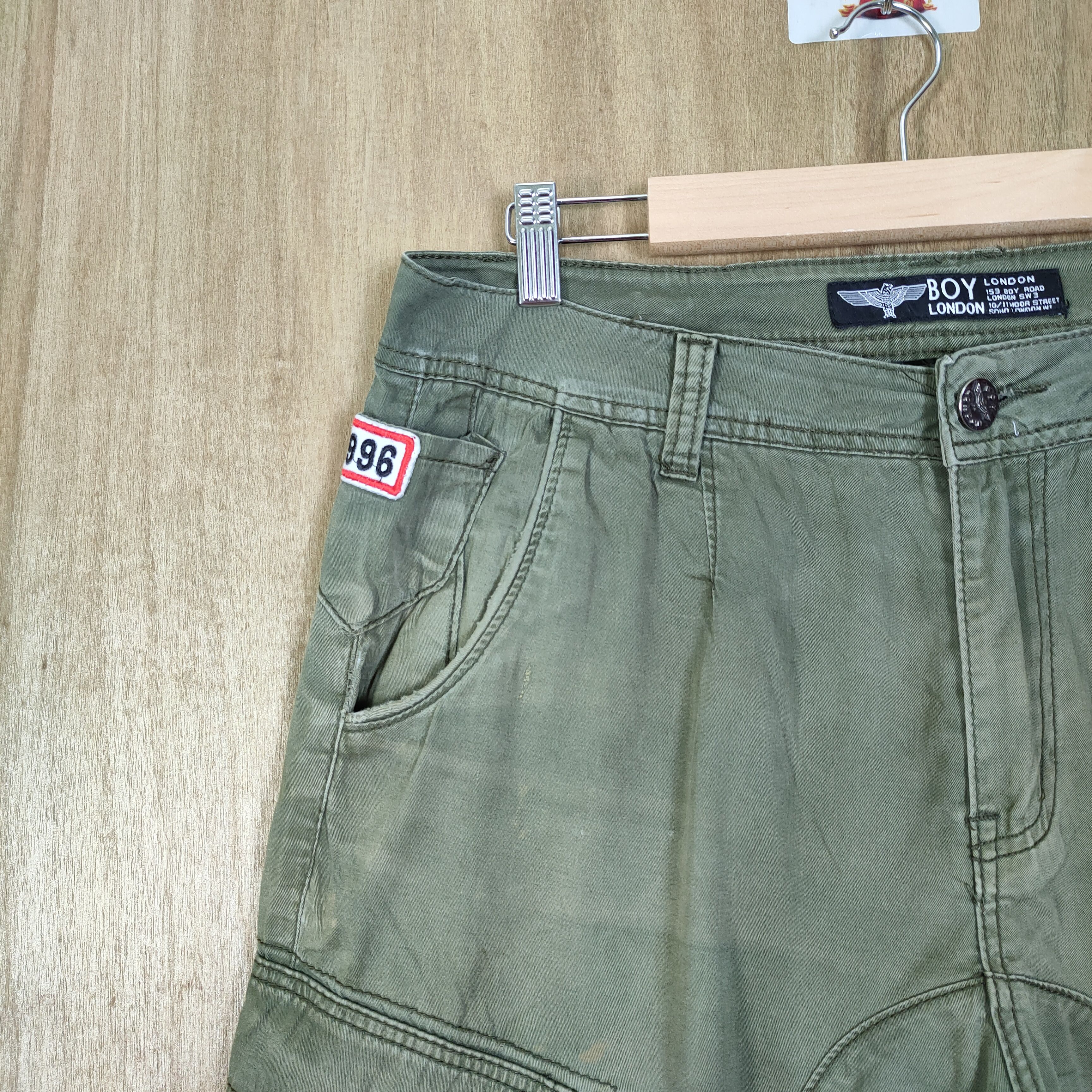 Boy London × Seditionaries BOY LONDON FADED GREEN CARGO PANTS Size US 33 - 4 Thumbnail