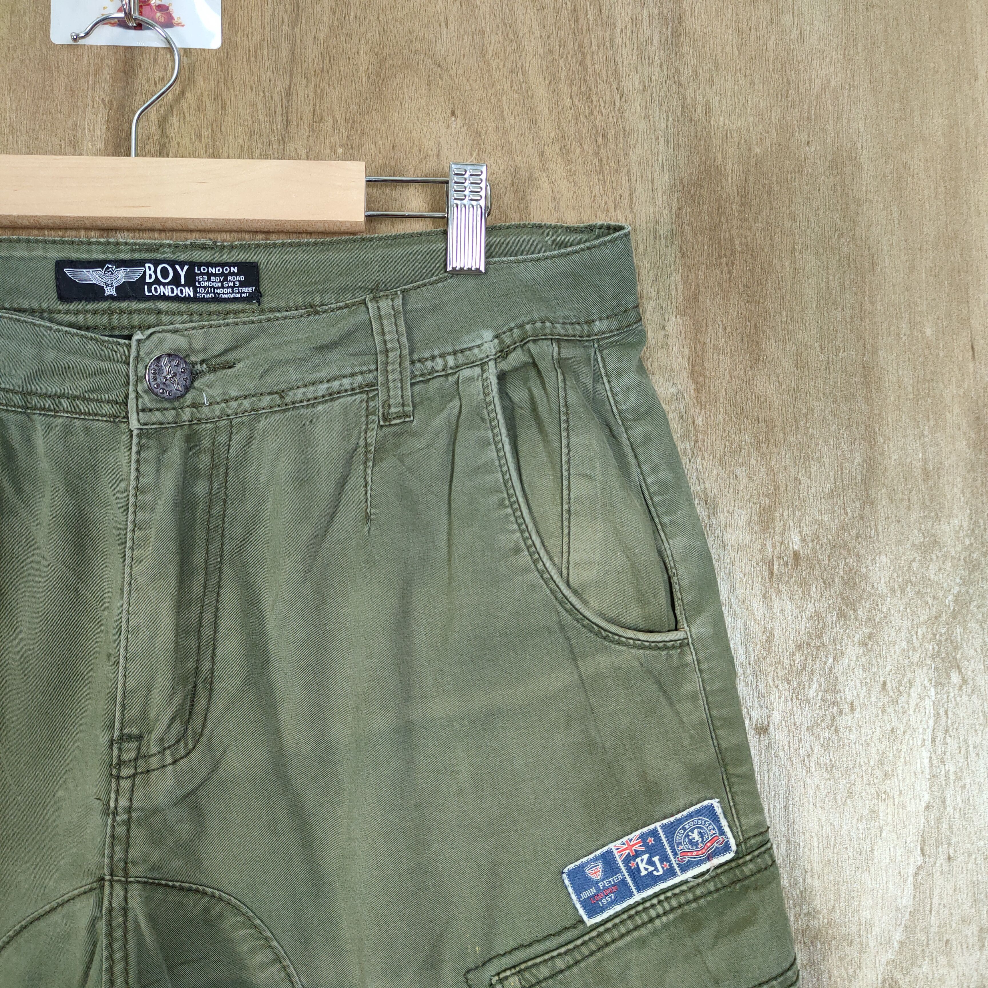 Boy London × Seditionaries BOY LONDON FADED GREEN CARGO PANTS Size US 33 - 5 Thumbnail