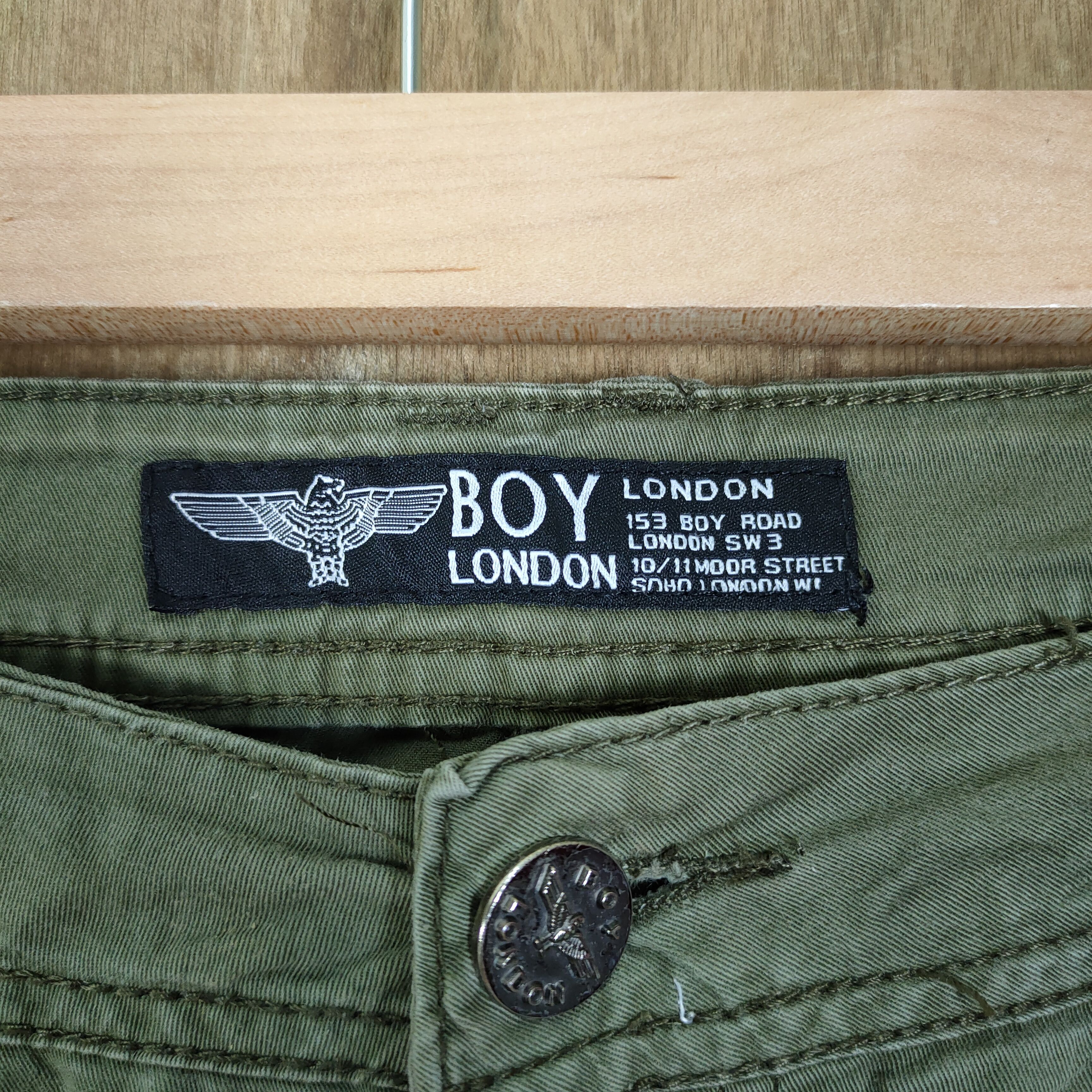 Boy London × Seditionaries BOY LONDON FADED GREEN CARGO PANTS Size US 33 - 11 Thumbnail