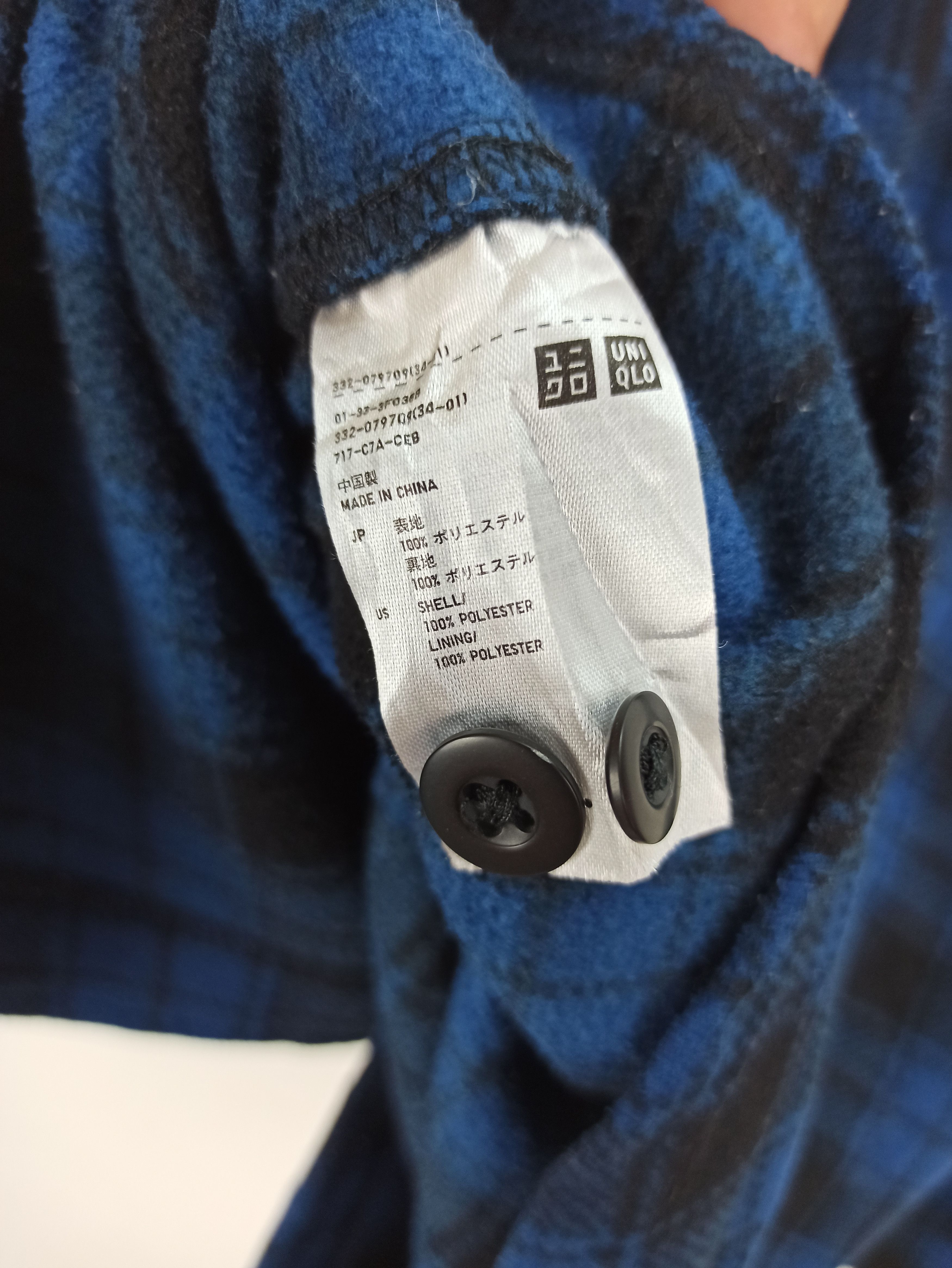 Uniqlo Rare Flannel Uniqlo Chekered Blue Colour Size US L / EU 52-54 / 3 - 7 Thumbnail