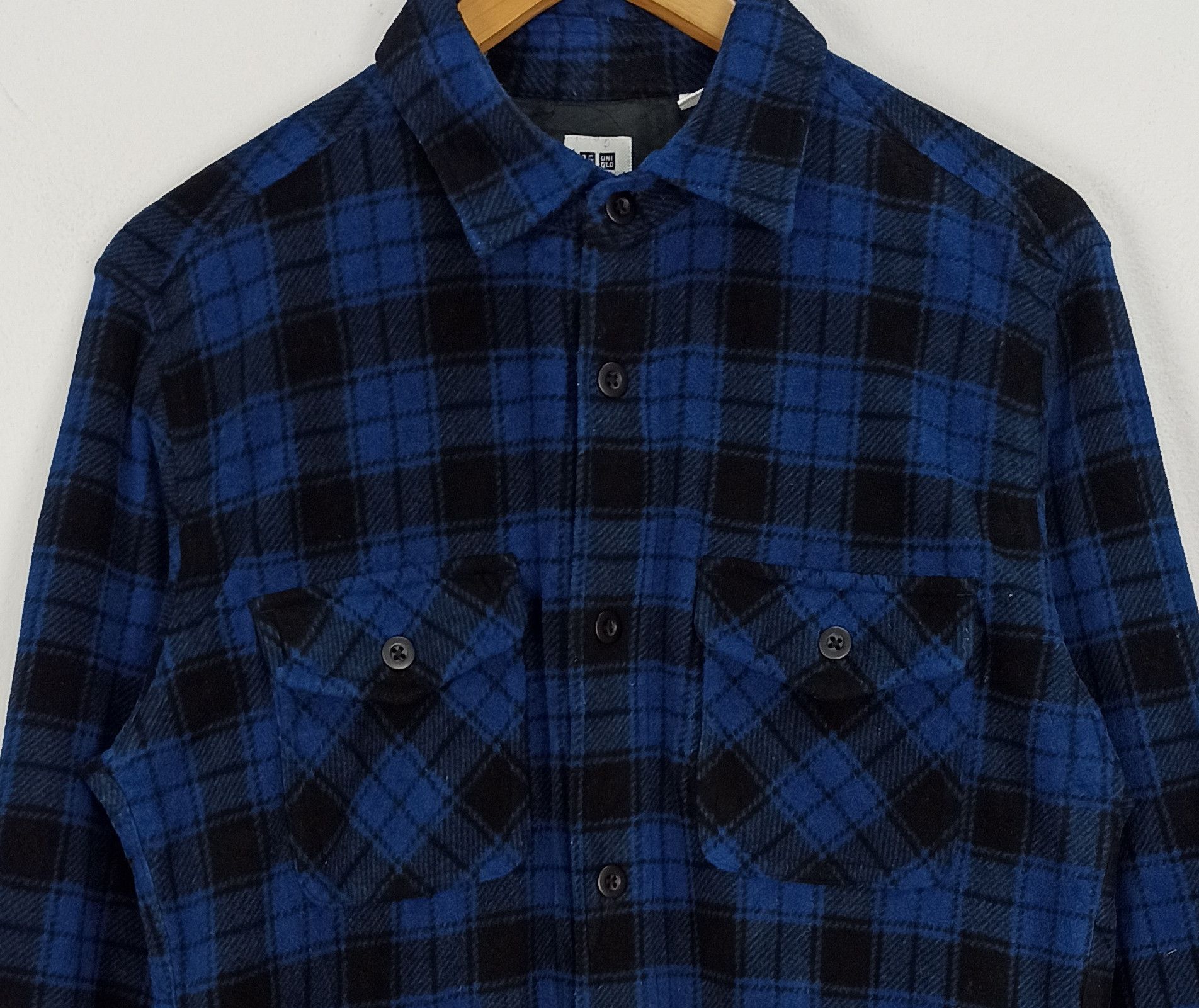 Uniqlo Rare Flannel Uniqlo Chekered Blue Colour Size US L / EU 52-54 / 3 - 2 Thumbnail
