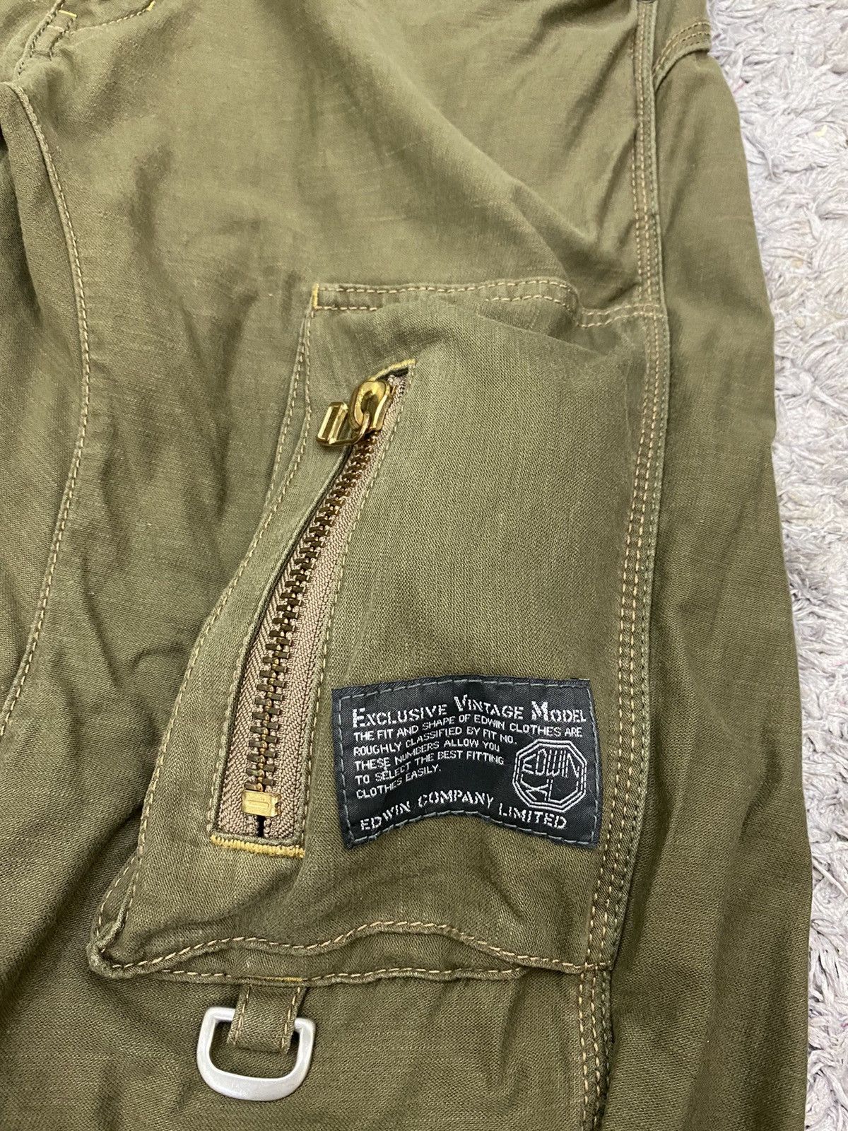 Edwin 🔥Edwin Cargo Pants Tactical Back Buckle L Green Size US 34 / EU 50 - 5 Thumbnail