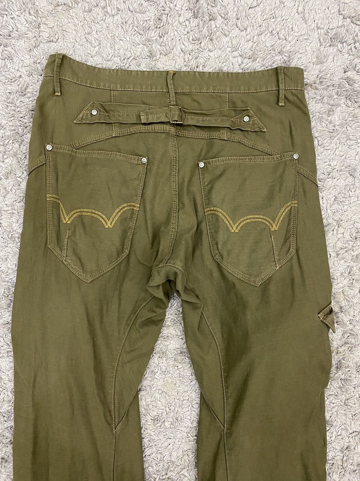 Edwin 🔥Edwin Cargo Pants Tactical Back Buckle L Green Size US 34 / EU 50 - 8 Thumbnail