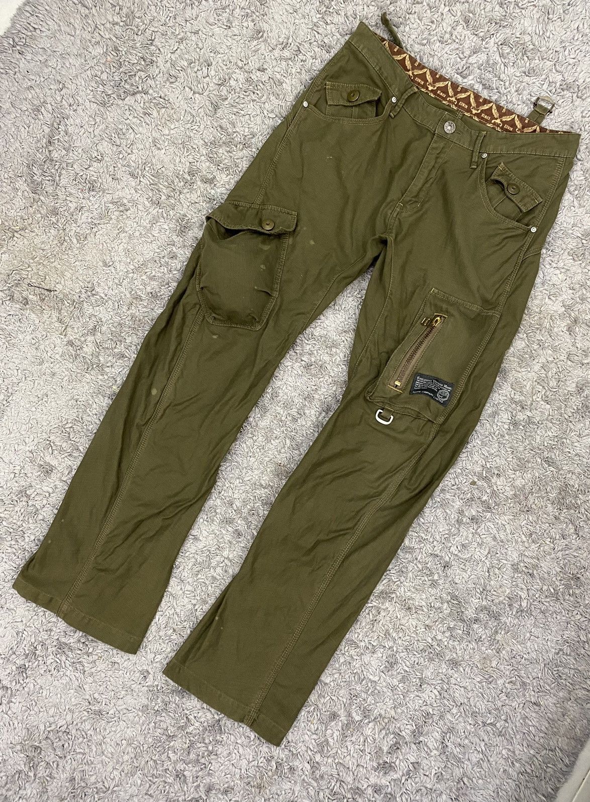 Edwin 🔥Edwin Cargo Pants Tactical Back Buckle L Green Size US 34 / EU 50 - 2 Thumbnail
