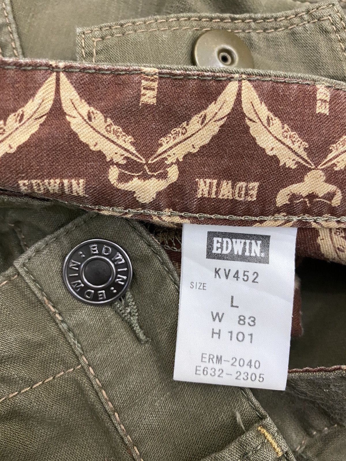 Edwin 🔥Edwin Cargo Pants Tactical Back Buckle L Green Size US 34 / EU 50 - 9 Thumbnail