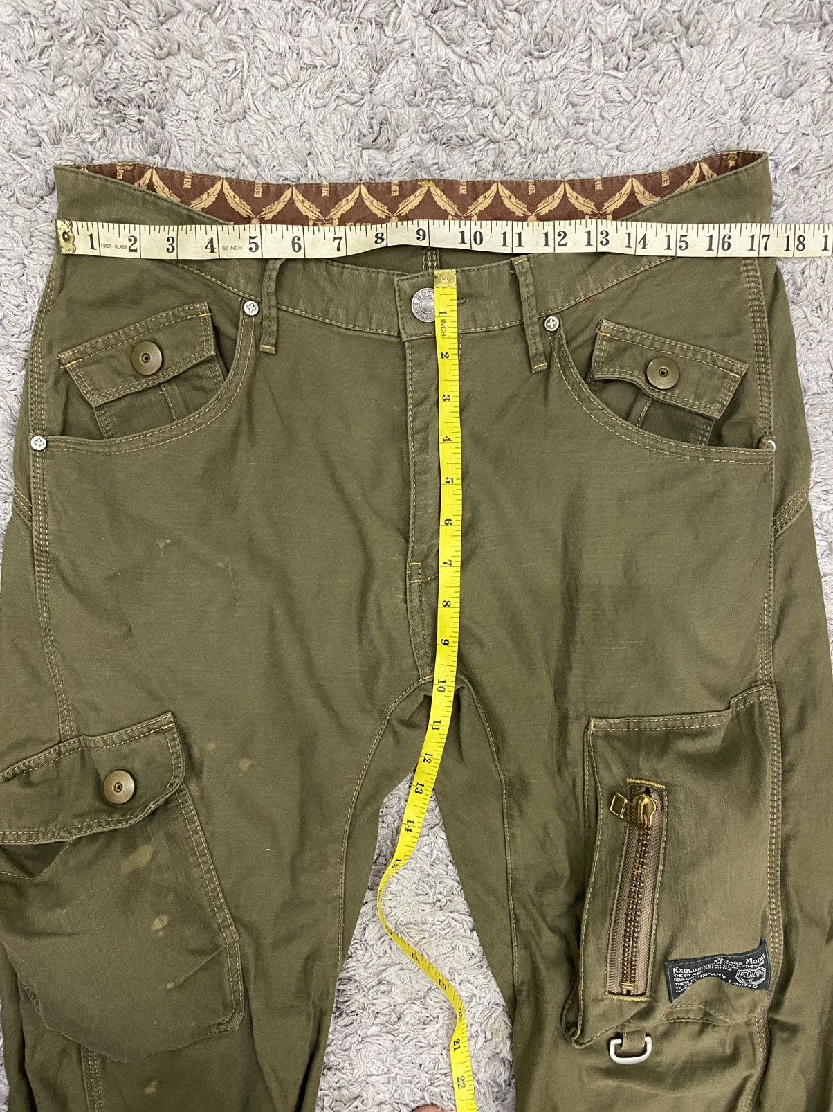 Edwin 🔥Edwin Cargo Pants Tactical Back Buckle L Green Size US 34 / EU 50 - 11 Thumbnail