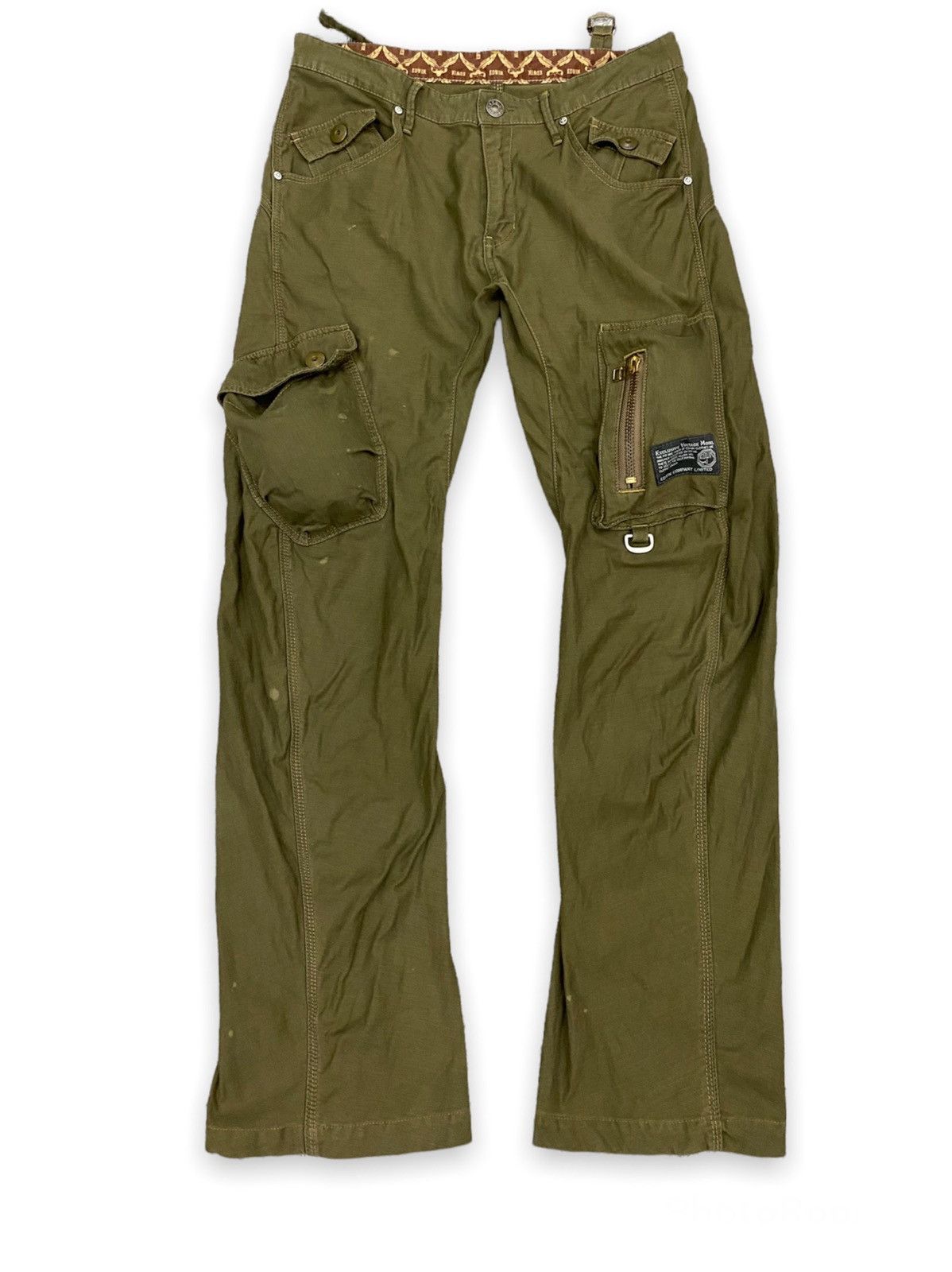 Edwin 🔥Edwin Cargo Pants Tactical Back Buckle L Green Size US 34 / EU 50 - 1 Thumbnail