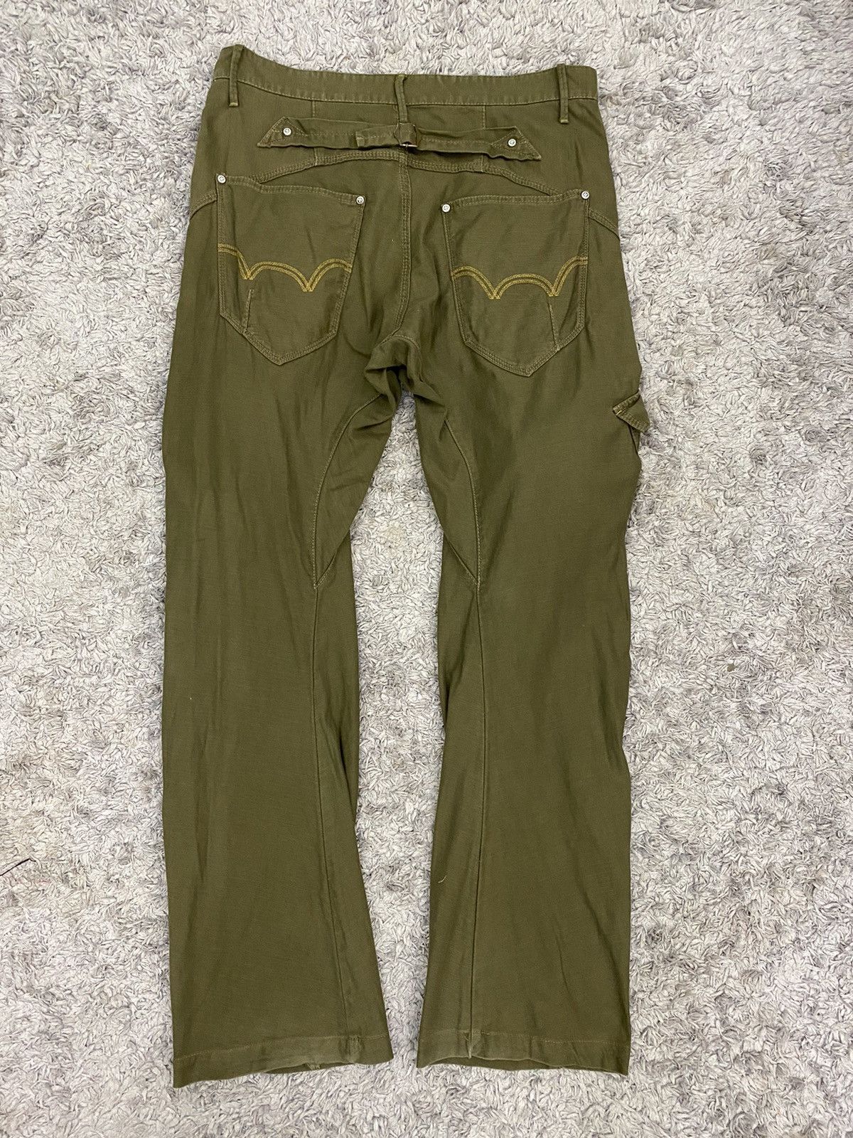 Edwin 🔥Edwin Cargo Pants Tactical Back Buckle L Green Size US 34 / EU 50 - 7 Thumbnail