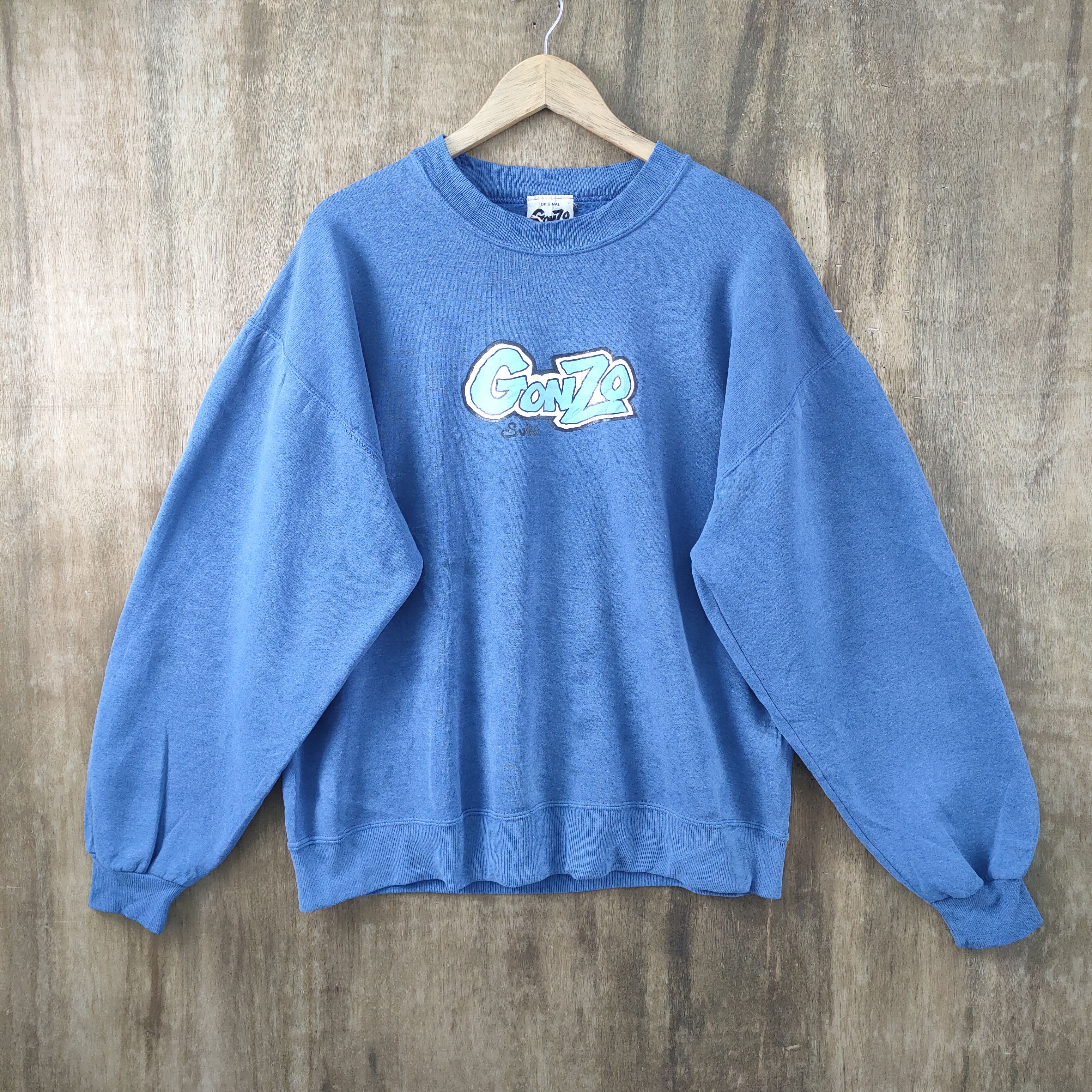Vintage VINTAGE GONZO SURF FADED SWEATSHIRT Size US L / EU 52-54 / 3 - 9 Thumbnail