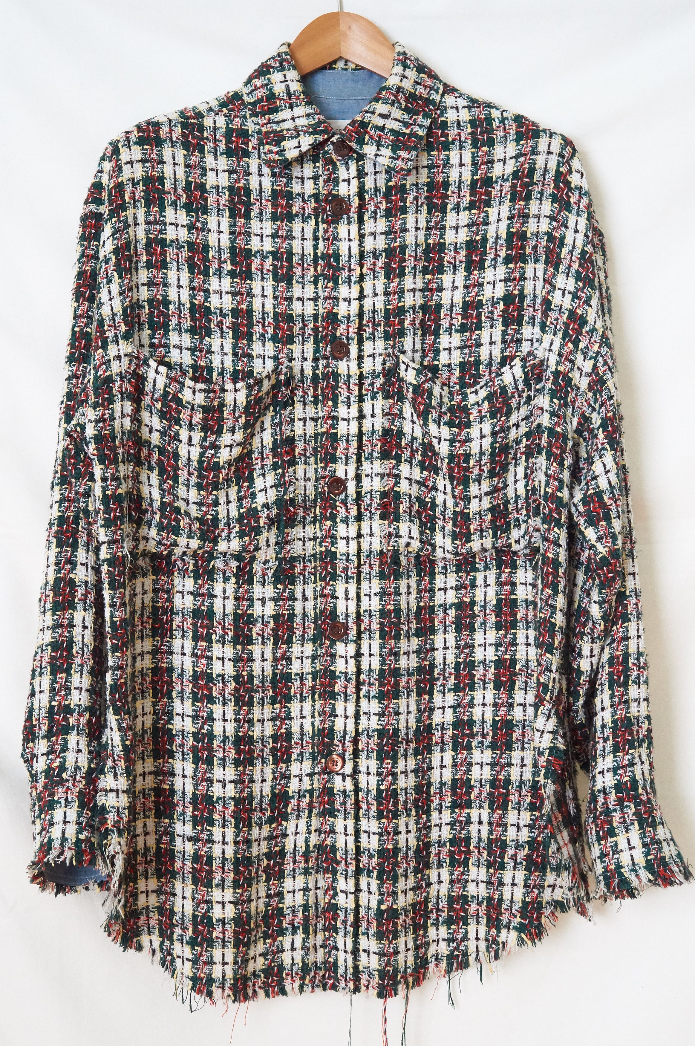 image of Faith Connexion Oversized Tweed Overshirt, Men's (Size Small)