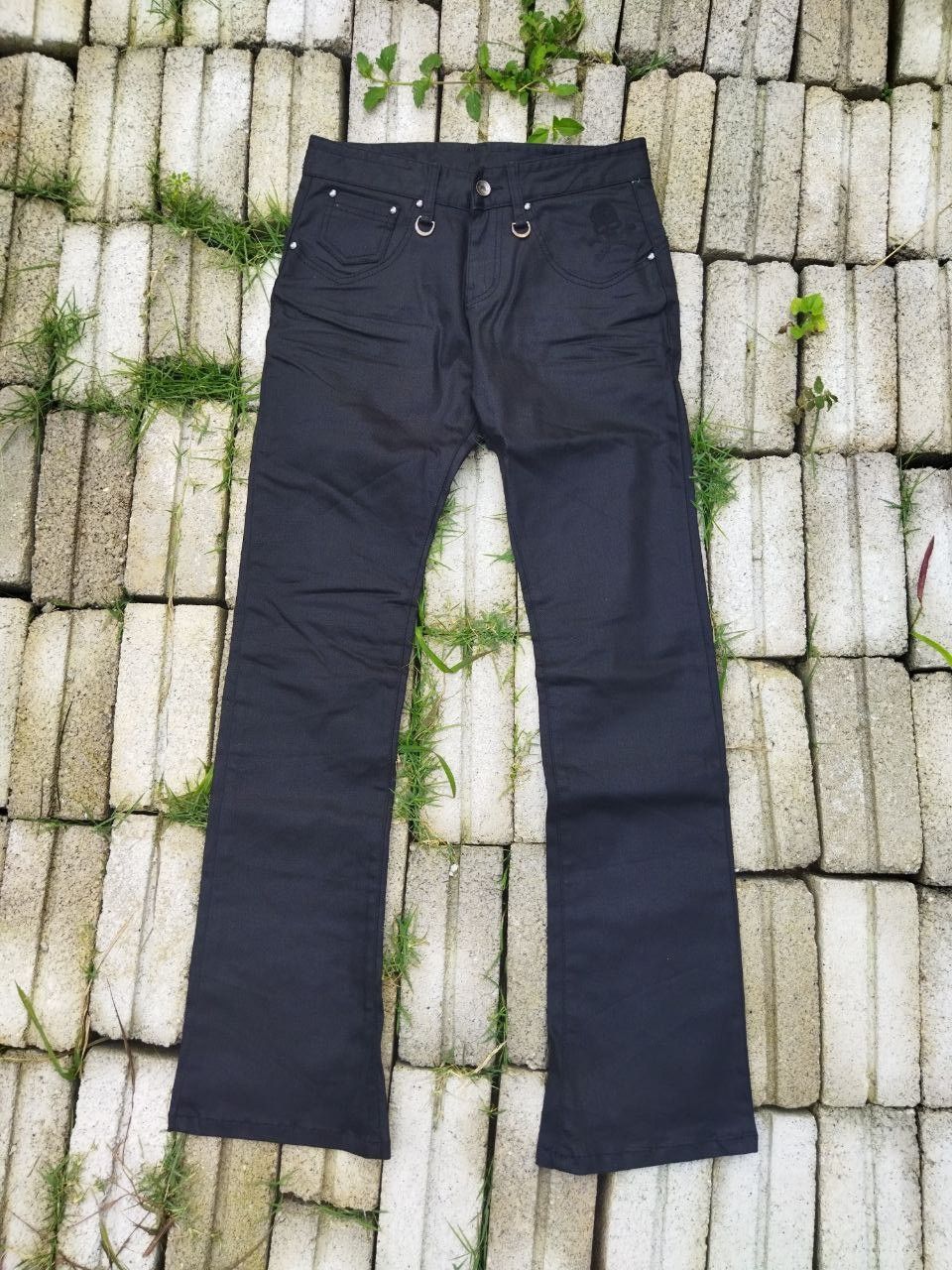 image of Semantic Design Japan Skulls Black Jeans, Men's (Size 31)