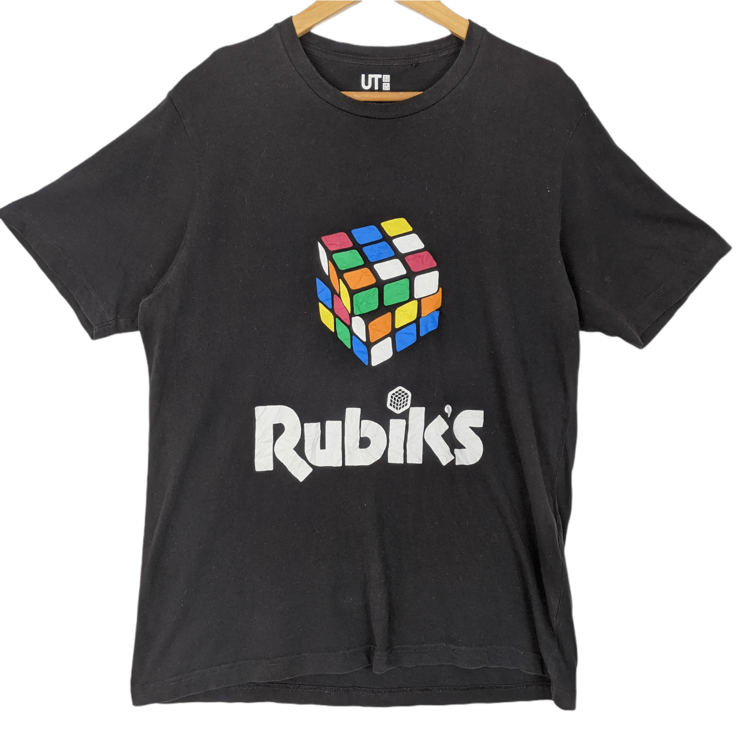 Japanese Brand × Uniqlo UNIQLO x RUBIK'S Big Logo T-Shirt Size US XL / EU 56 / 4 - 2 Thumbnail