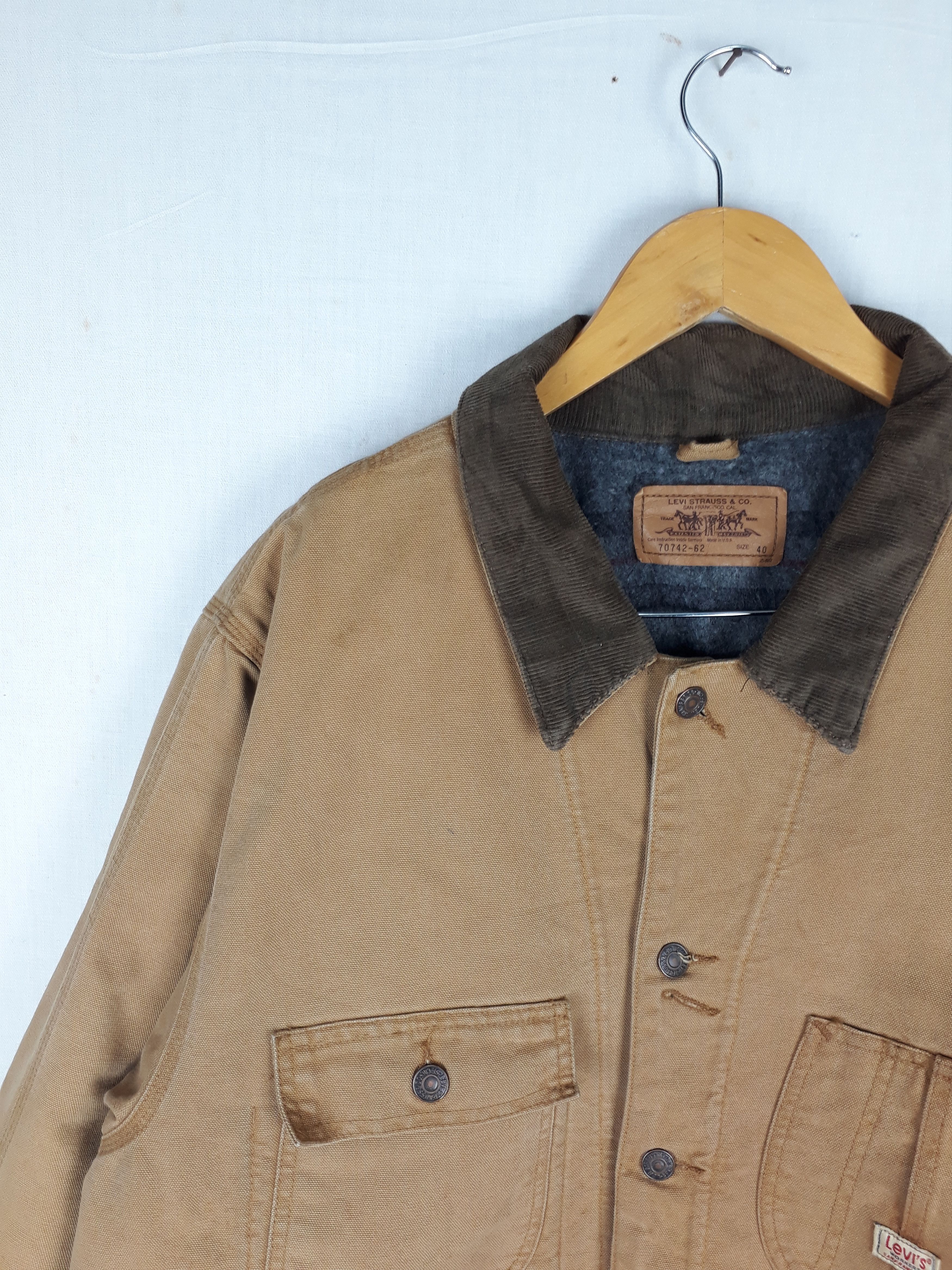Levi's Vintage Levi’s San Francisco Worked Denim Jacket Size US L / EU 52-54 / 3 - 3 Thumbnail