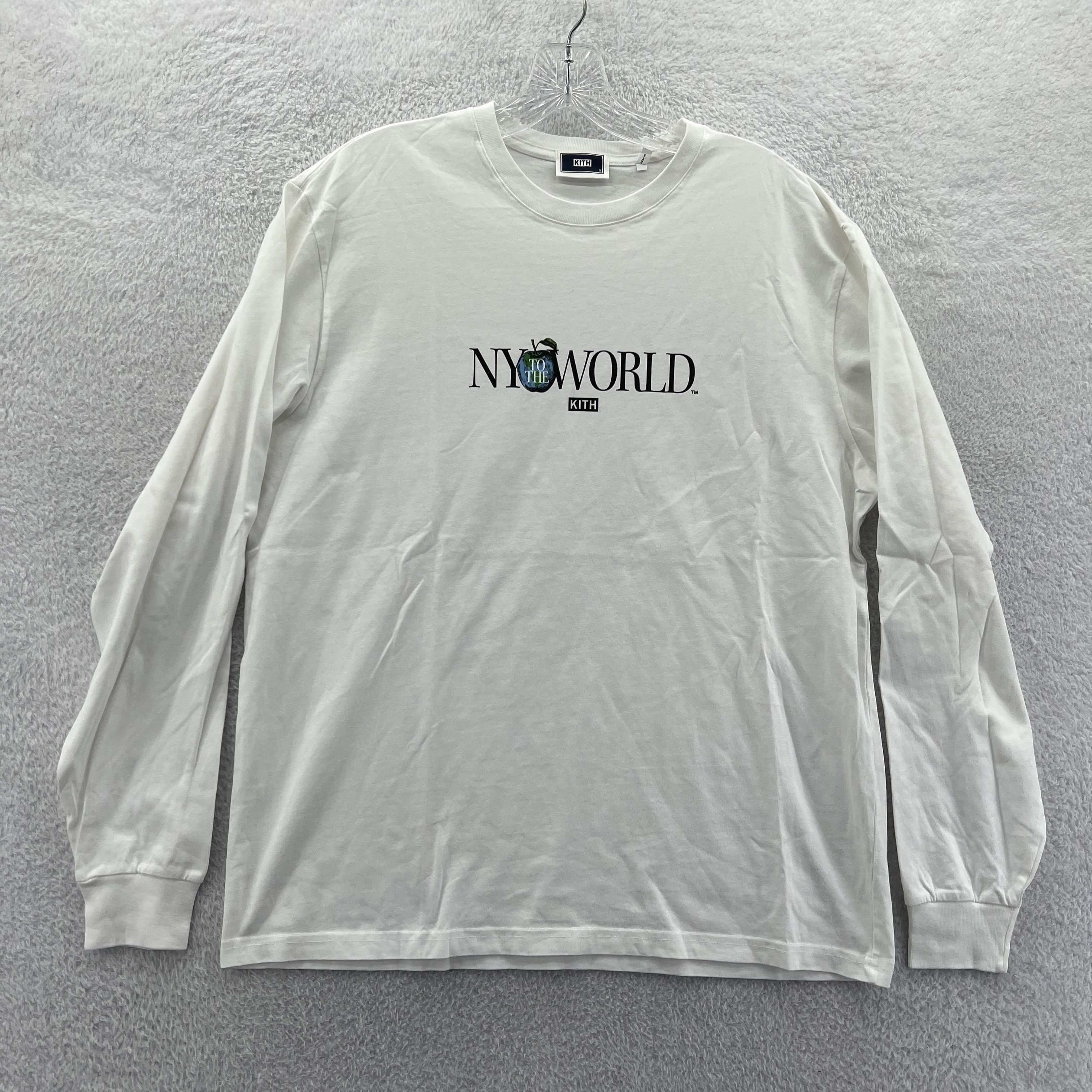 Kith New Kith NY to the World Shirt Mens Small White Vintage Tee