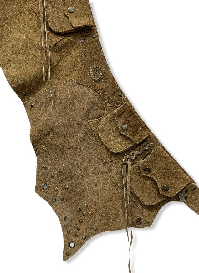Cowboy Equipment Designer Custom Made Leather Cowboy Style Apron Waist Bag Size ONE SIZE - 10 Thumbnail
