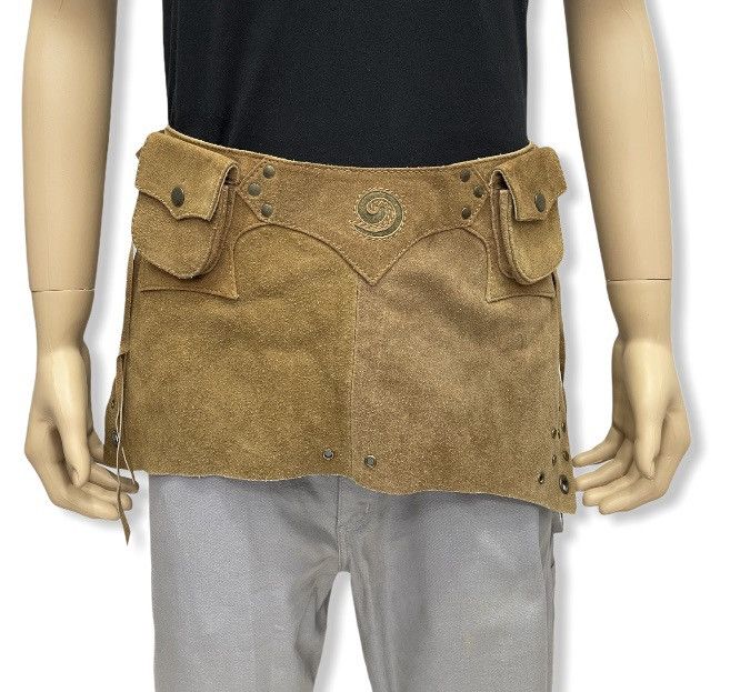 Cowboy Equipment Designer Custom Made Leather Cowboy Style Apron Waist Bag Size ONE SIZE - 2 Thumbnail