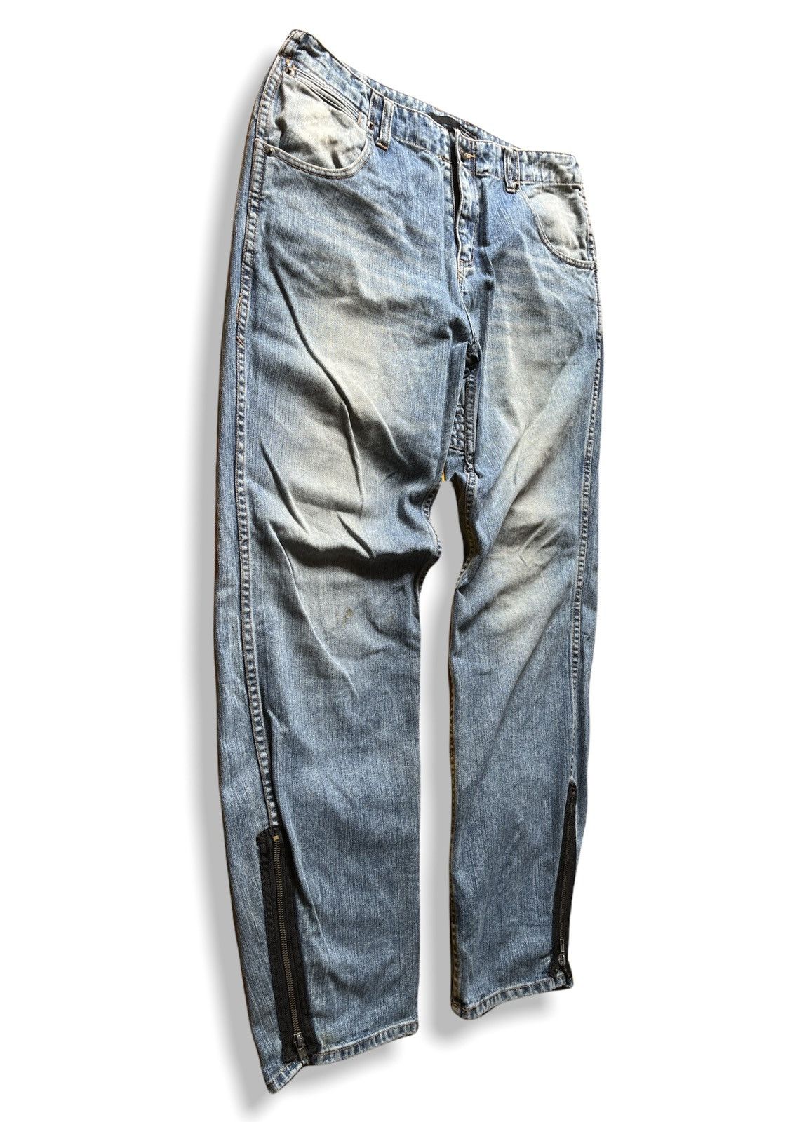 14th Addiction × Exhibit66Studios VINTAGE DISTRESSED EXHIBITIONIST JEANS CAMOUFLAGE POCKETS Size US 36 / EU 52 - 5 Thumbnail