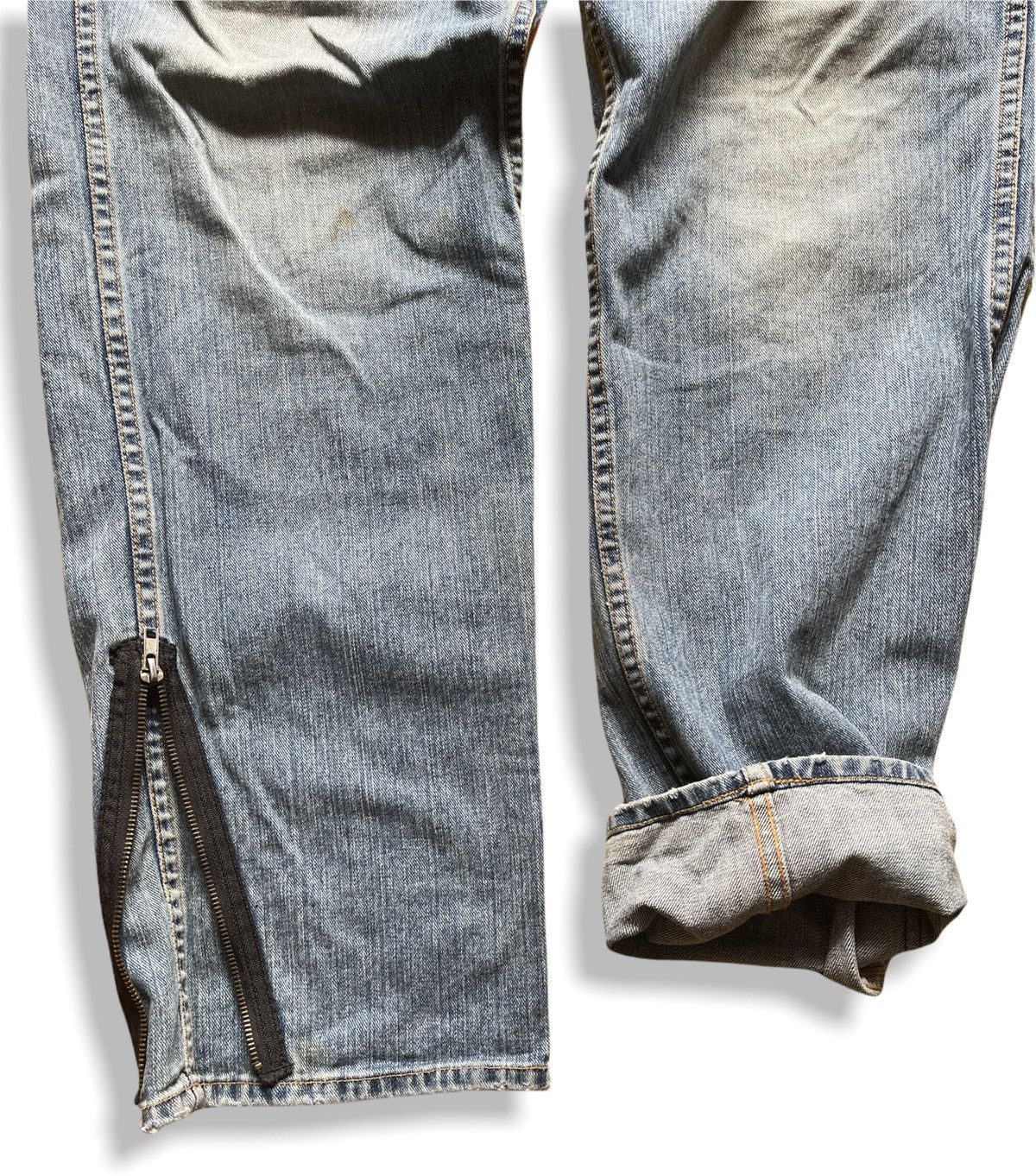 14th Addiction × Exhibit66Studios VINTAGE DISTRESSED EXHIBITIONIST JEANS CAMOUFLAGE POCKETS Size US 36 / EU 52 - 10 Thumbnail