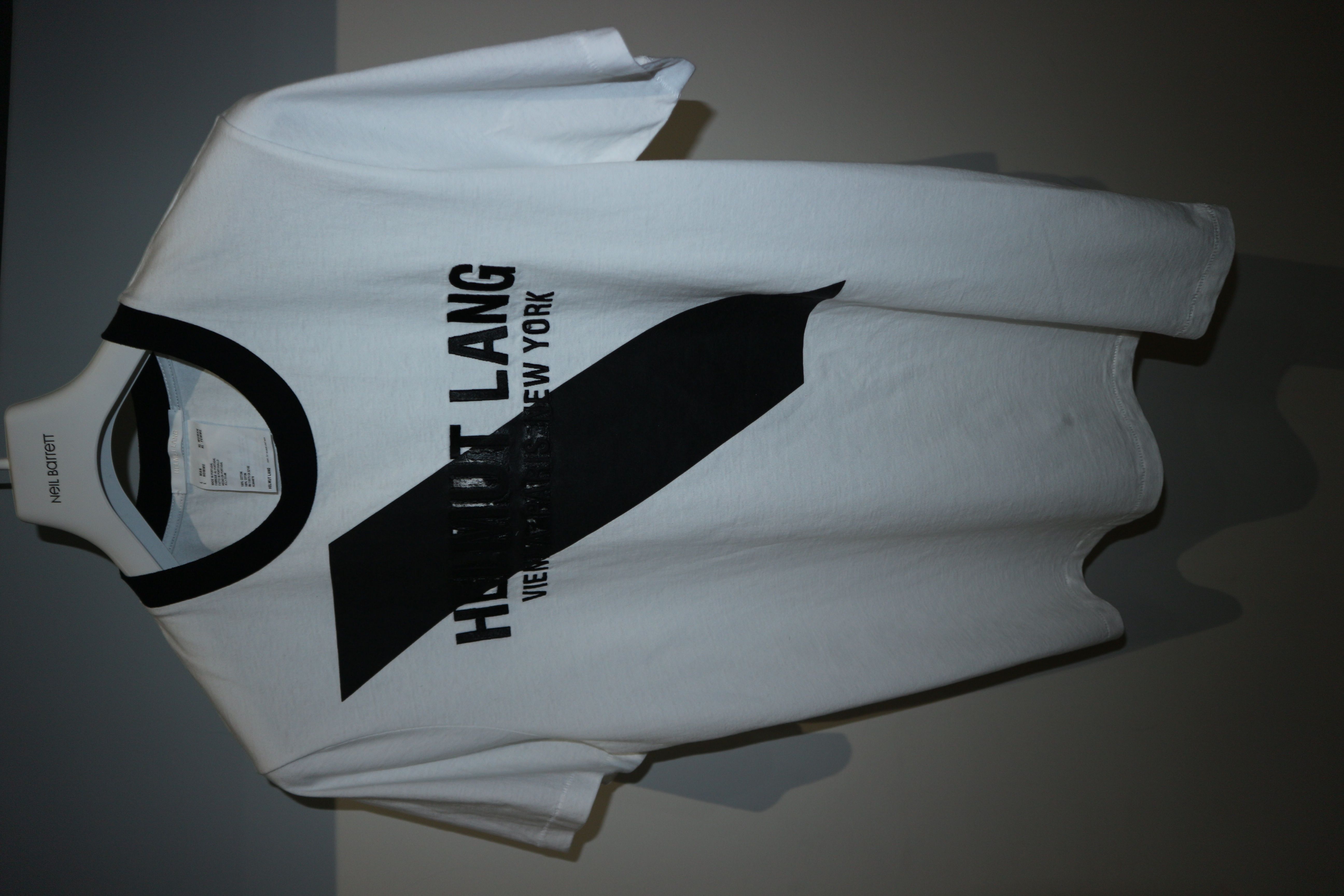 Pre-owned Helmut Lang Logo Print T-shirt In Black/white