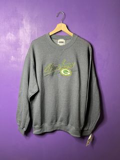 Vintage Green Bay Packers Logo 7 NEW Deadstock Crewneck Fleece Sweatshirt  Sz XL