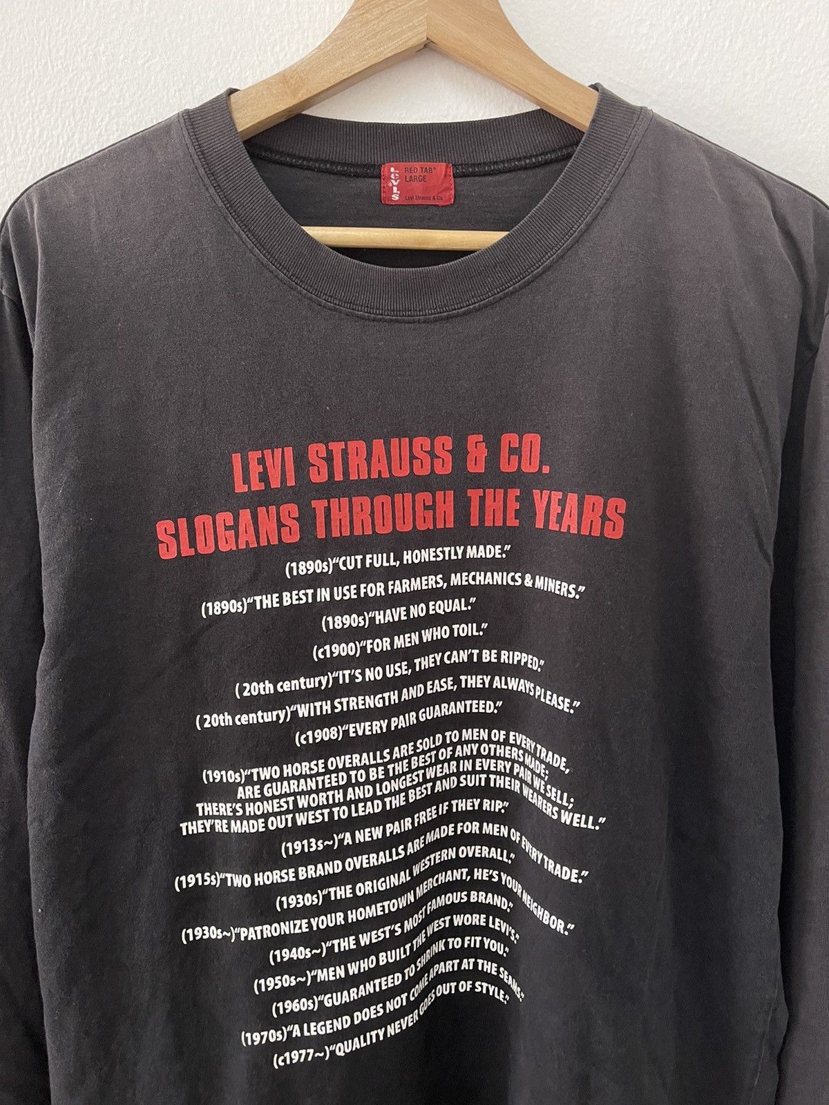 Japanese Brand × Levi's × Vintage Vintage Levis Strauss & Co Slogan Promo Longsleeve Size US M / EU 48-50 / 2 - 2 Thumbnail
