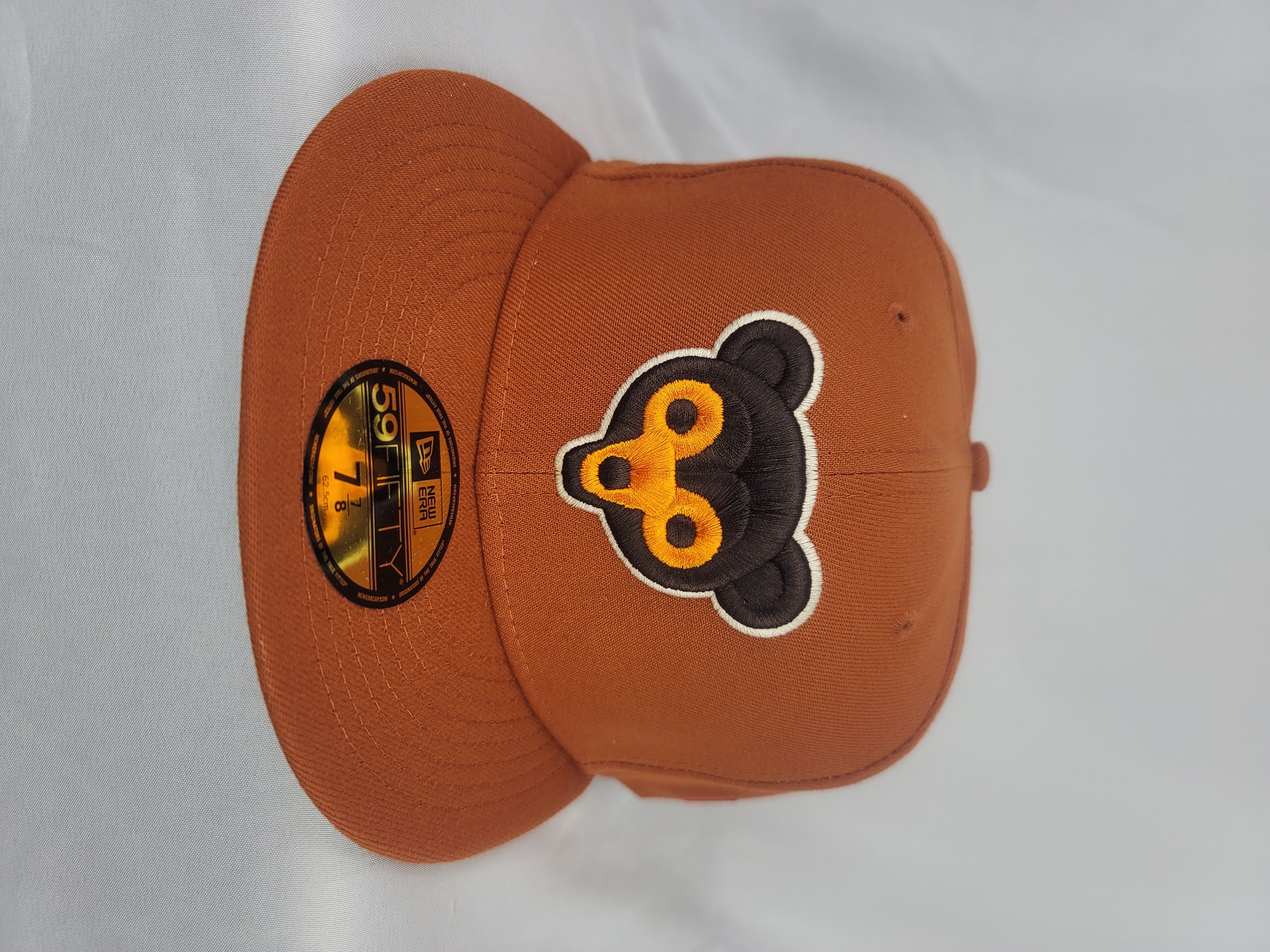 image of Hat Club x Mlb 59Fifty Campfire Chicago Cubs Wrigley Field Patch 7 7/8 Hat in Burnt Orange, Men's