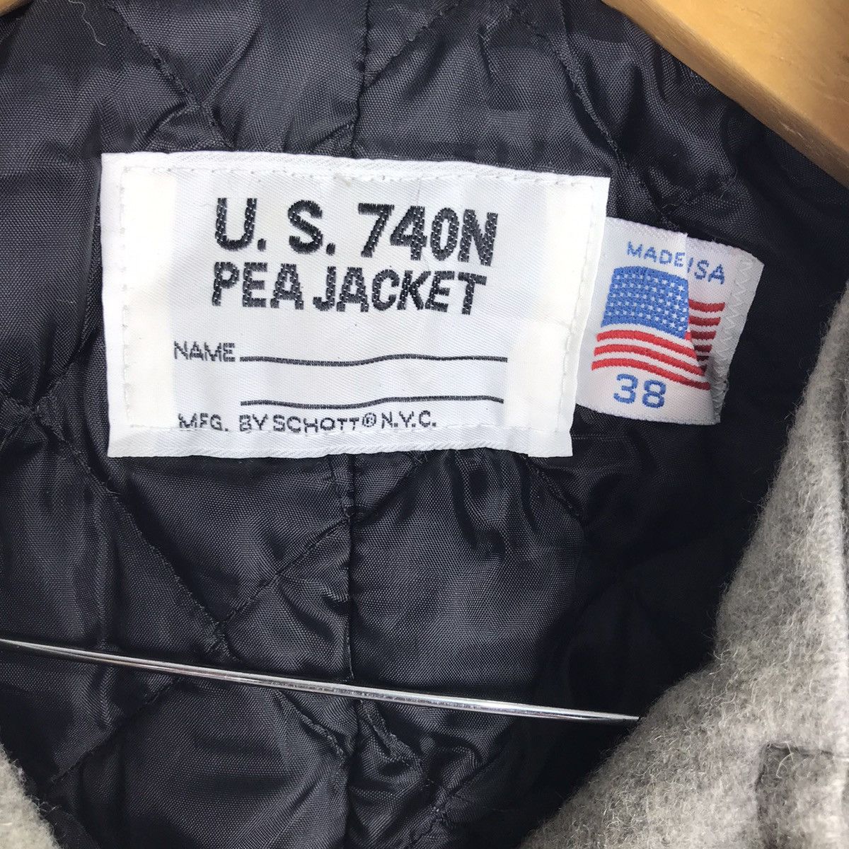 Schott Schott U.S. 740N Pea Jacket Made In USA Size US M / EU 48-50 / 2 - 7 Thumbnail