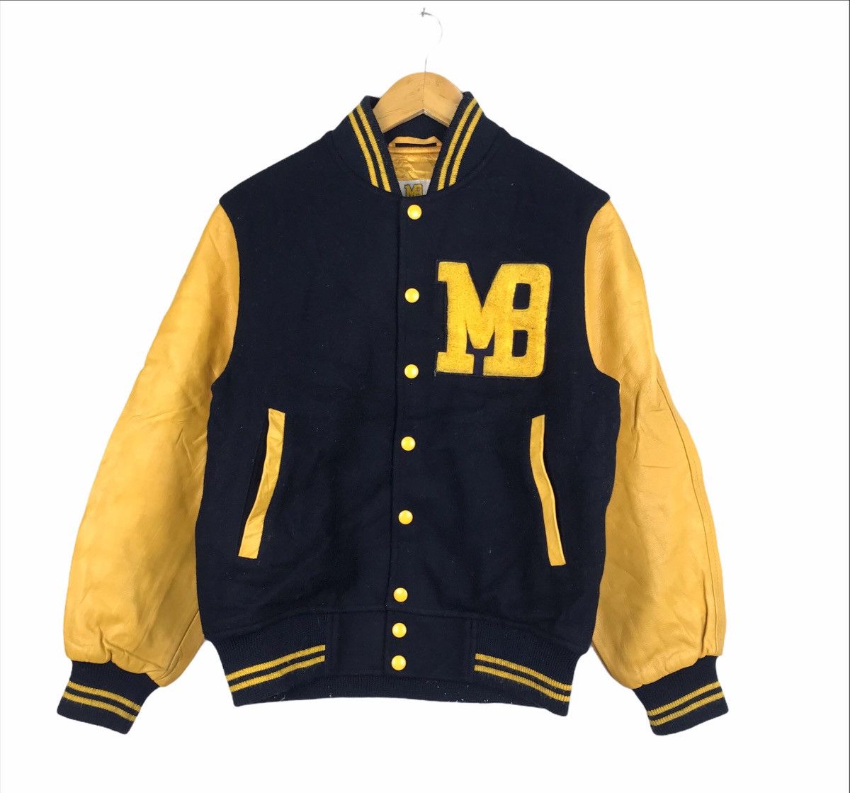 MACBETH Varsity Jacket Leather Vintage