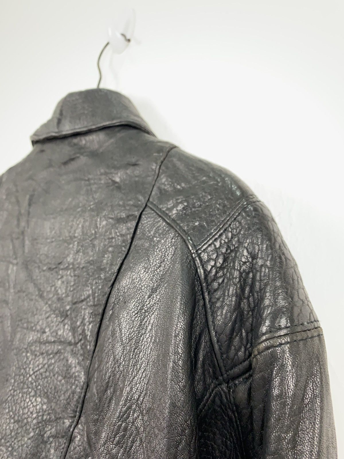 Other SUBURBAN Zipper Button Multipocket Bike Ride Leather Jacket Size US M / EU 48-50 / 2 - 10 Thumbnail