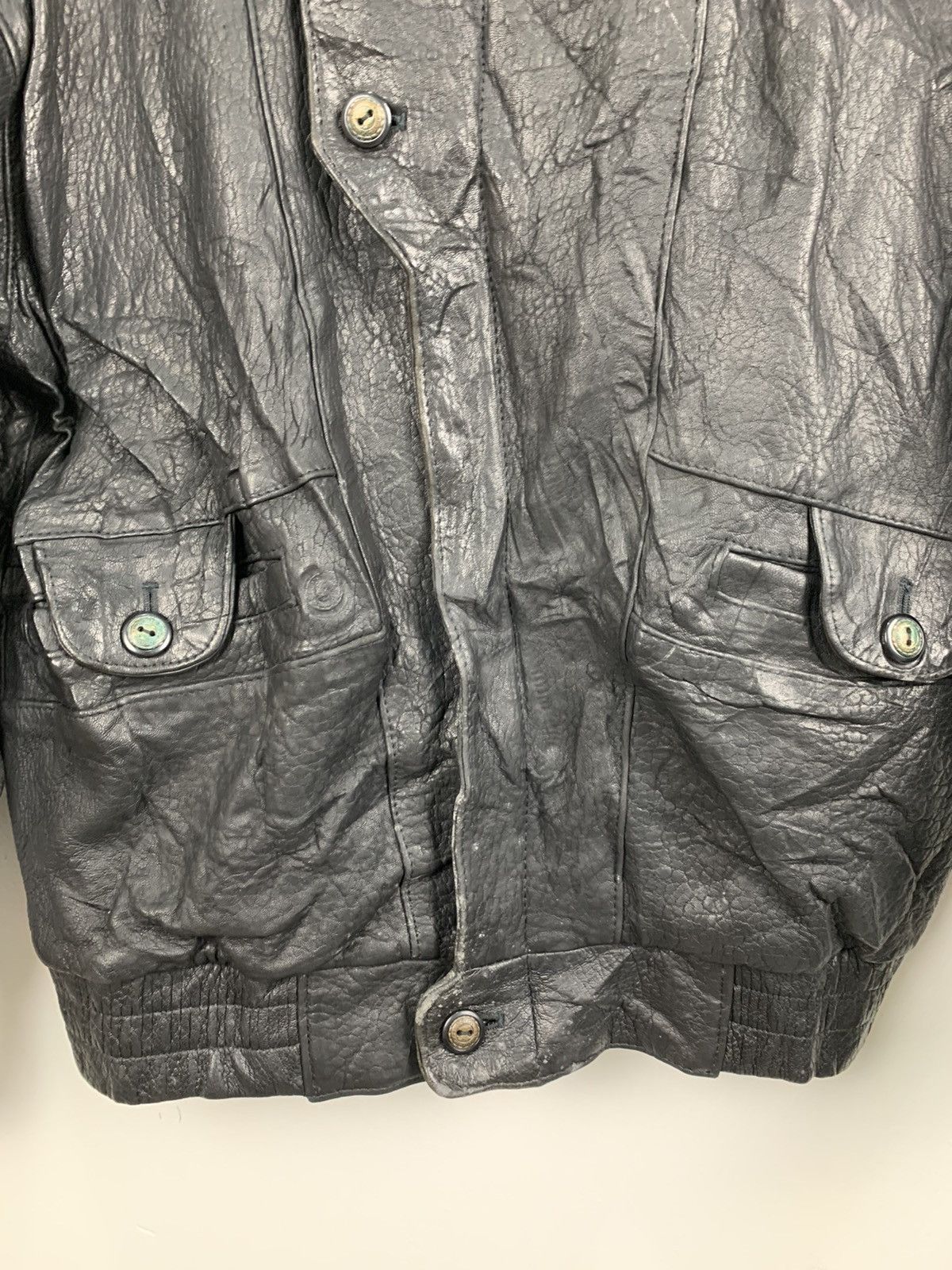Other SUBURBAN Zipper Button Multipocket Bike Ride Leather Jacket Size US M / EU 48-50 / 2 - 4 Thumbnail