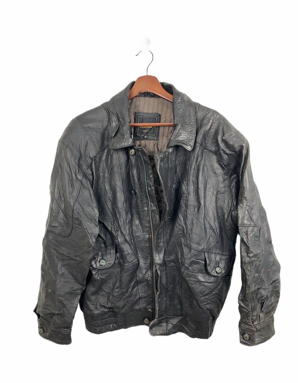 Other SUBURBAN Zipper Button Multipocket Bike Ride Leather Jacket Size US M / EU 48-50 / 2 - 1 Thumbnail