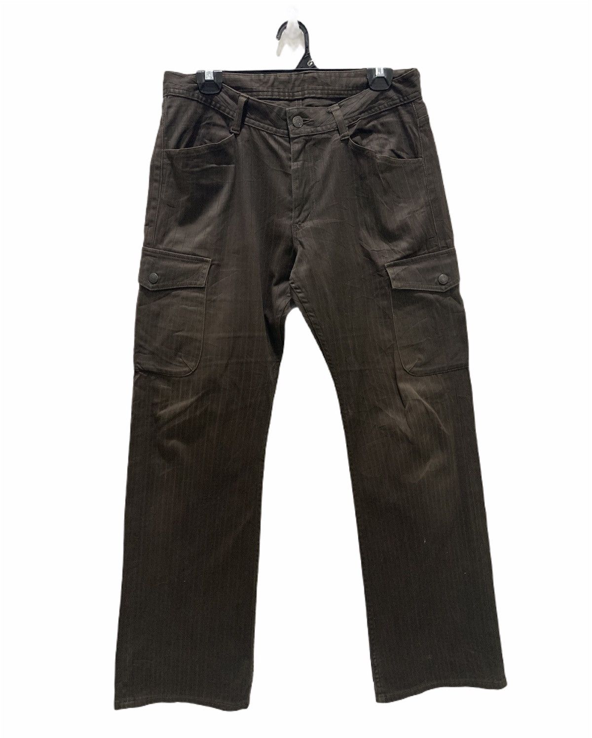 BIGI × Japanese Brand × OVER THE STRiPES MENS BIGI Hickory Stripe Multipocket Tactical Cargo Pant Size US 32 / EU 48 - 1 Thumbnail
