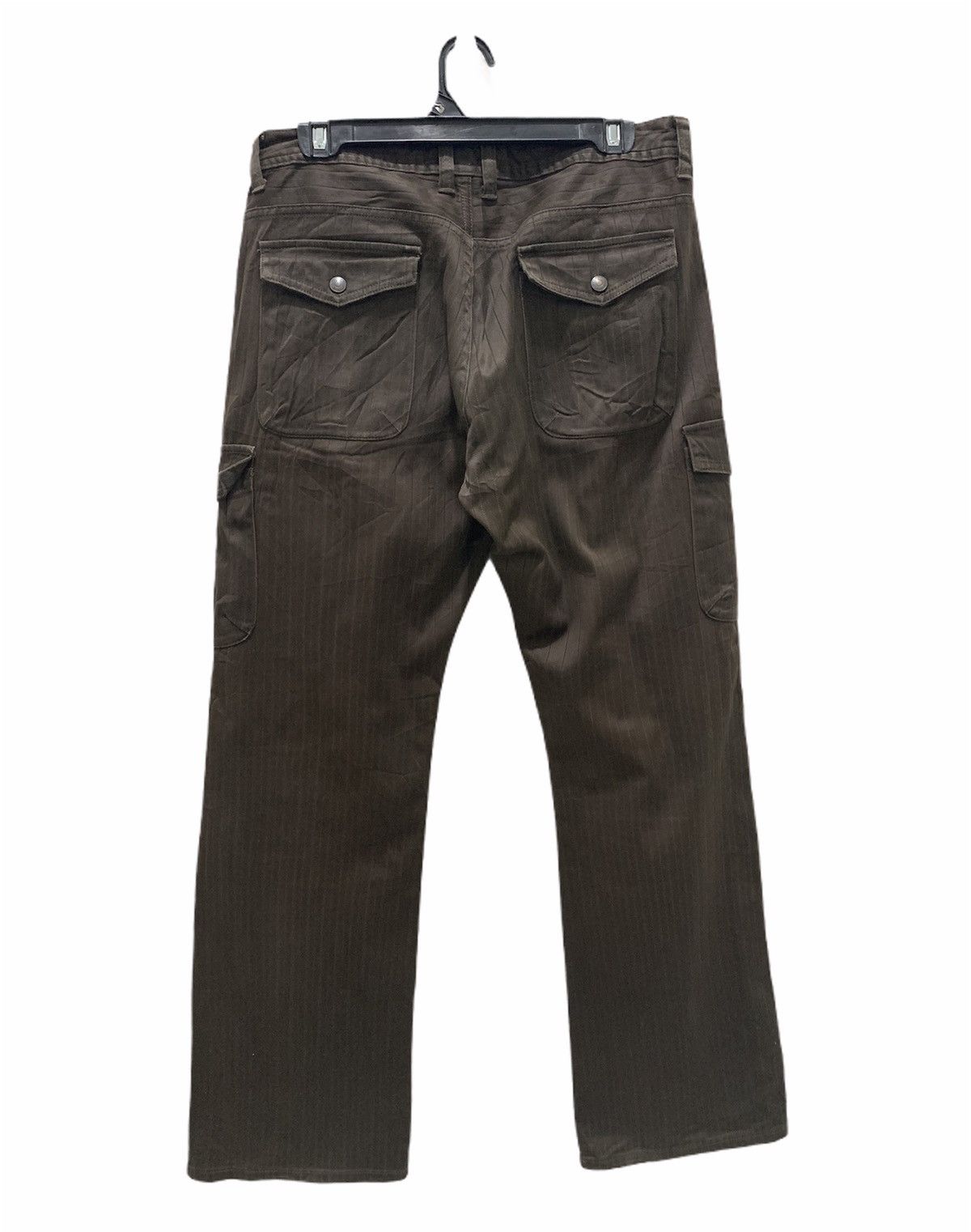 BIGI × Japanese Brand × OVER THE STRiPES MENS BIGI Hickory Stripe Multipocket Tactical Cargo Pant Size US 32 / EU 48 - 2 Thumbnail