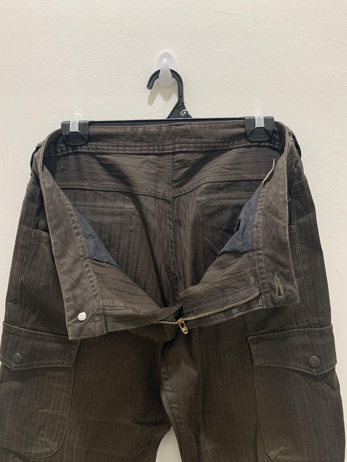 BIGI × Japanese Brand × OVER THE STRiPES MENS BIGI Hickory Stripe Multipocket Tactical Cargo Pant Size US 32 / EU 48 - 13 Thumbnail