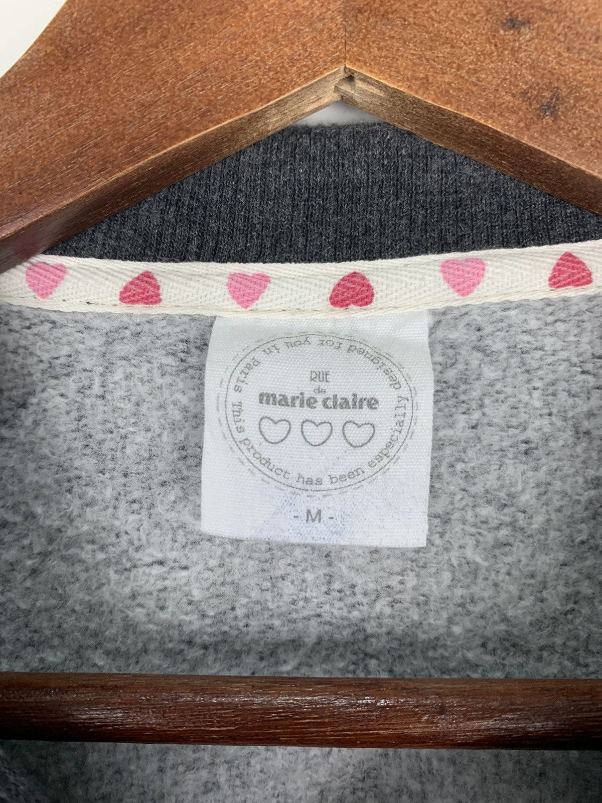 Designer × Japanese Brand RUE DE MARIE CLAIRE Grey Half Zipp Collar Fleece Sweatshirt Size S / US 4 / IT 40 - 14 Thumbnail