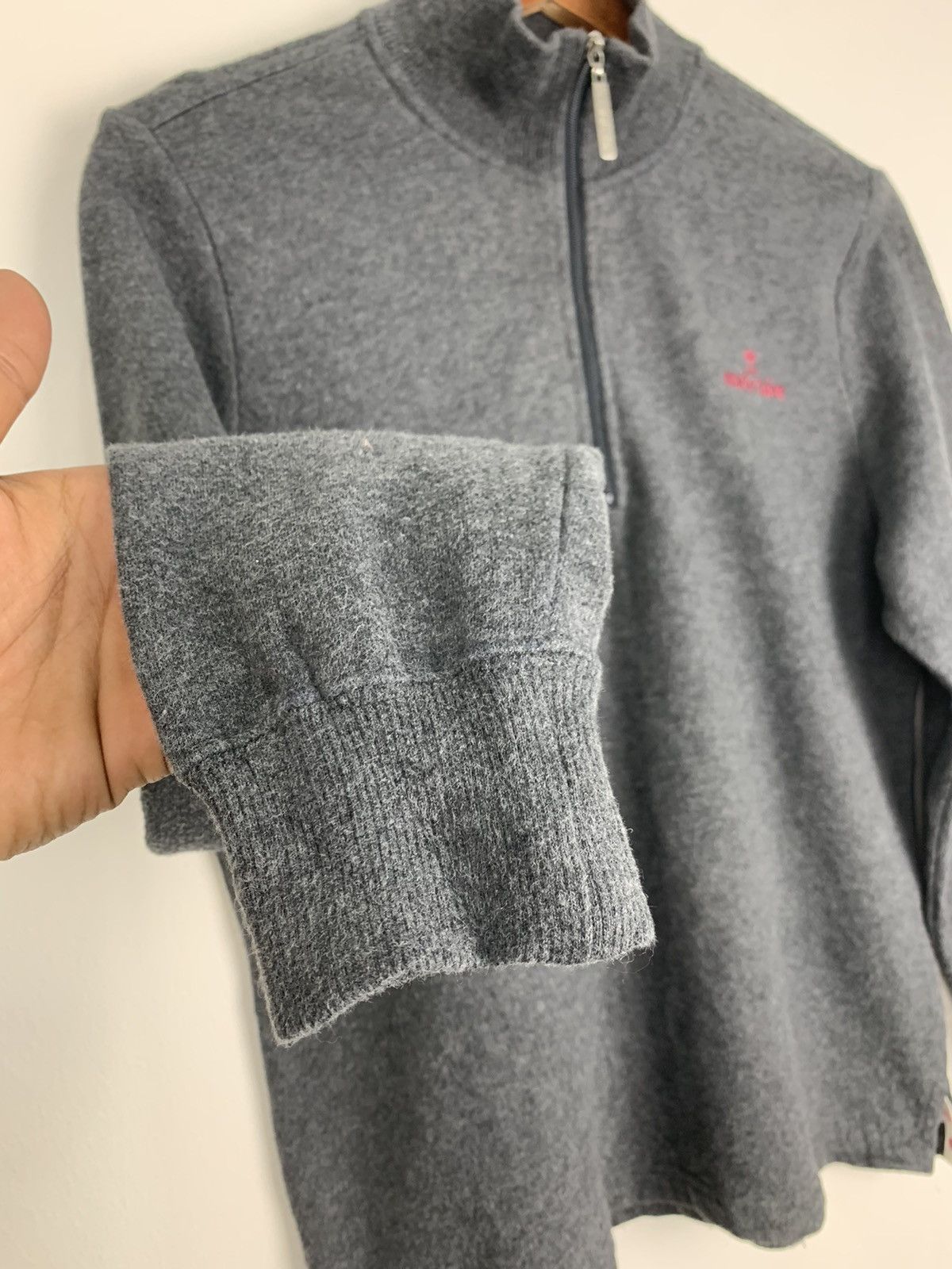 Designer × Japanese Brand RUE DE MARIE CLAIRE Grey Half Zipp Collar Fleece Sweatshirt Size S / US 4 / IT 40 - 10 Thumbnail
