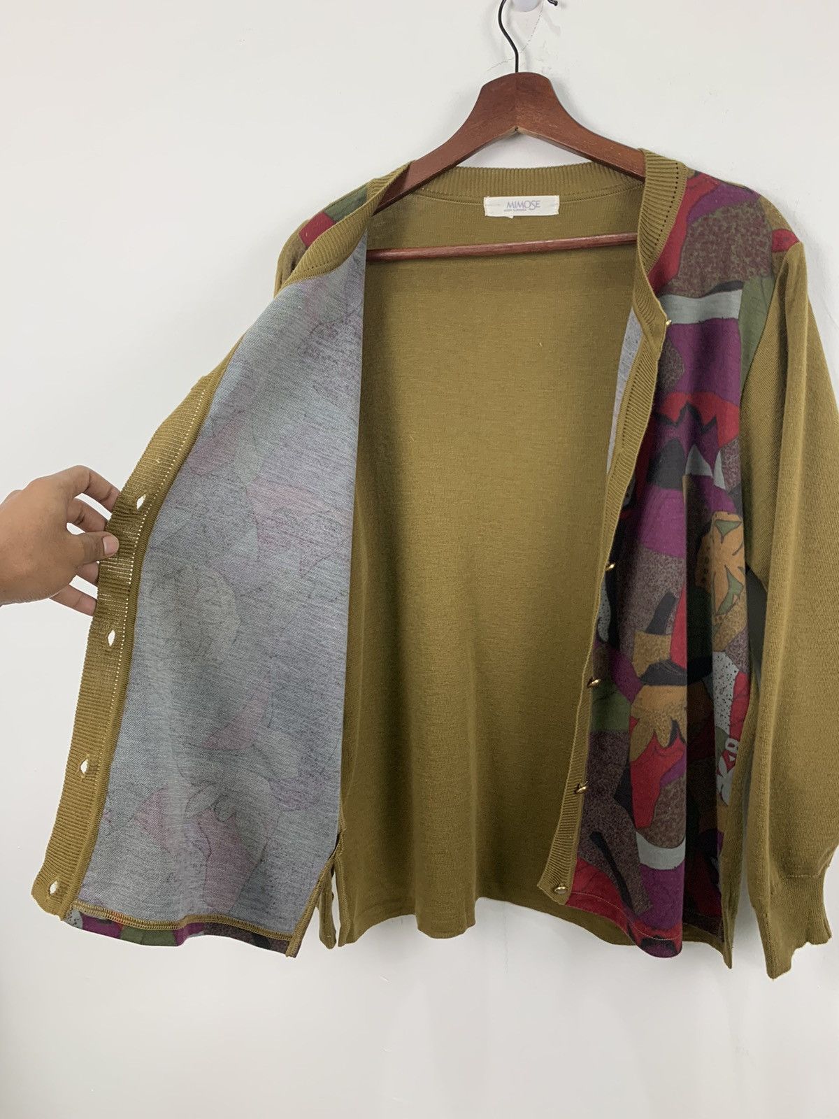 Japanese Brand × Mosaique MIMOSE Queen Elegance Mosaic Art Button Up Pattern Cardigan Size L / US 10 / IT 46 - 11 Thumbnail