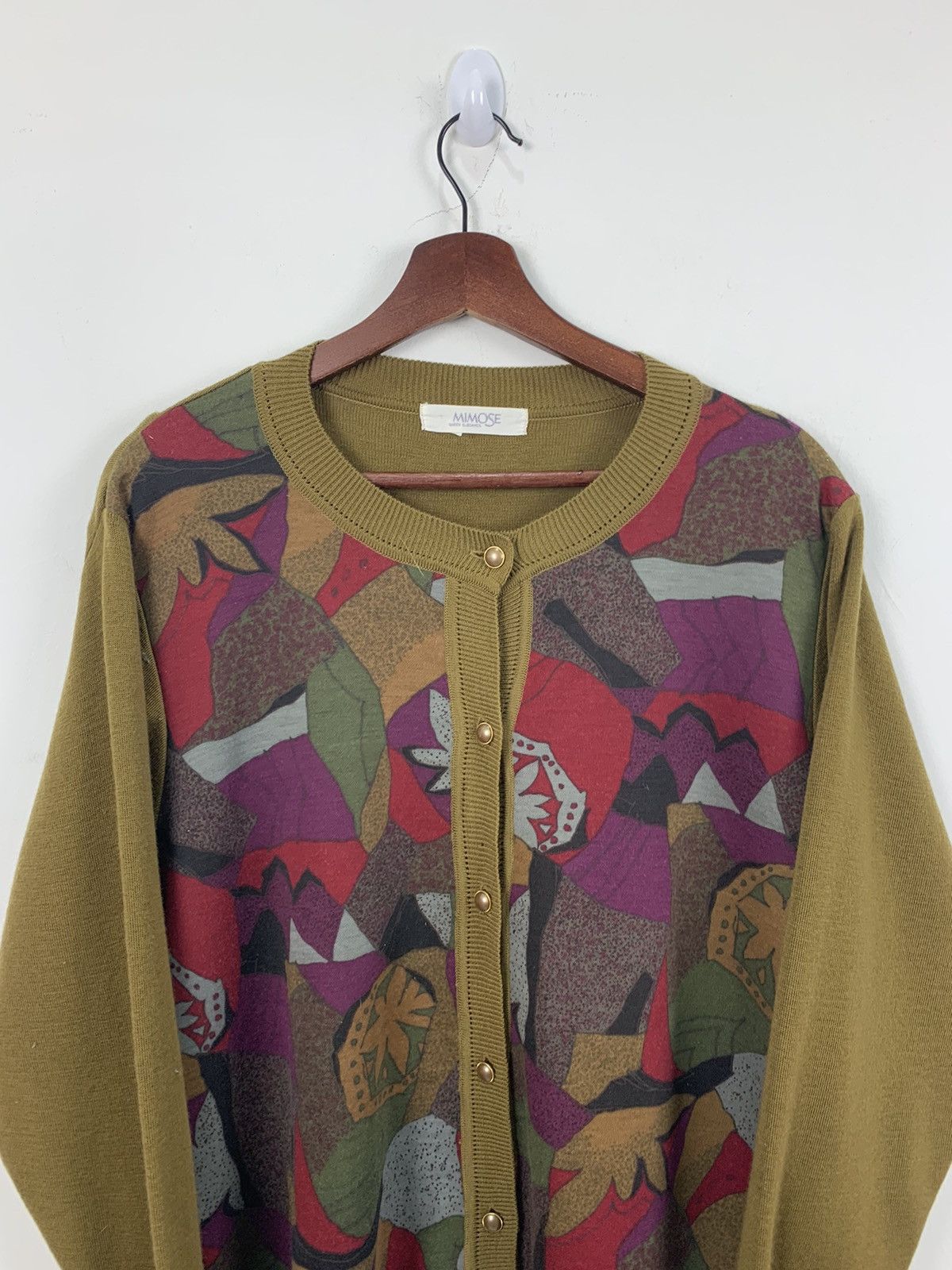 Japanese Brand × Mosaique MIMOSE Queen Elegance Mosaic Art Button Up Pattern Cardigan Size L / US 10 / IT 46 - 4 Thumbnail