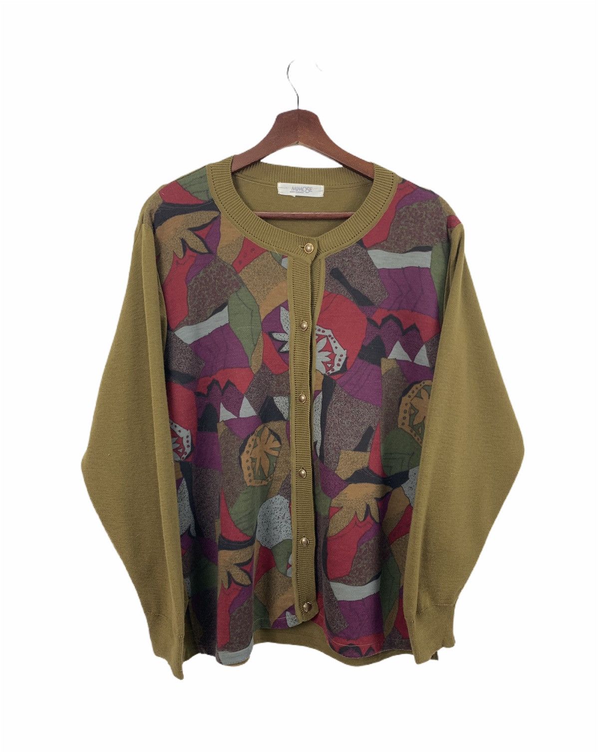 Japanese Brand × Mosaique MIMOSE Queen Elegance Mosaic Art Button Up Pattern Cardigan Size L / US 10 / IT 46 - 1 Thumbnail