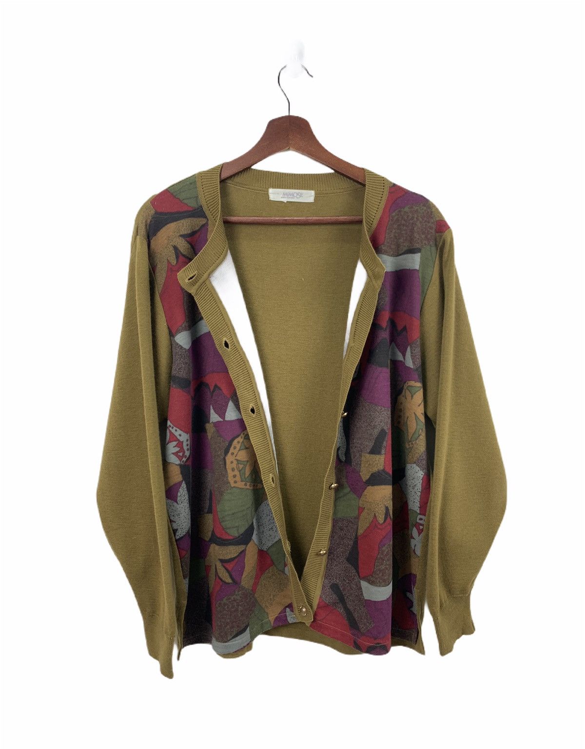 Japanese Brand × Mosaique MIMOSE Queen Elegance Mosaic Art Button Up Pattern Cardigan Size L / US 10 / IT 46 - 3 Thumbnail