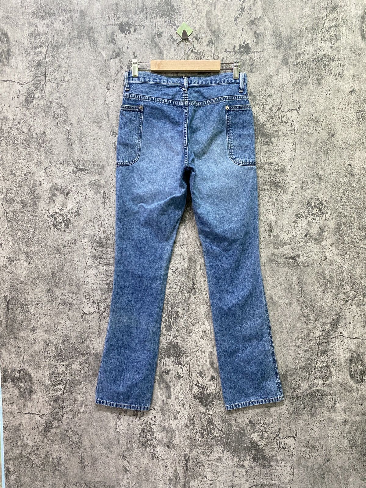 Guess × Vintage Vintage GUESS Talon Zipper Workwear Carpenter Flared Jeans Size US 27 - 2 Thumbnail