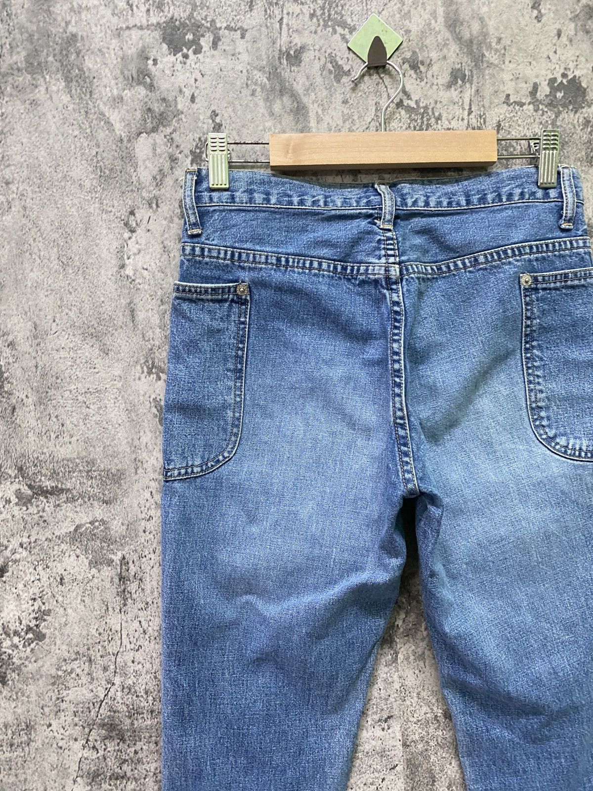 Guess × Vintage Vintage GUESS Talon Zipper Workwear Carpenter Flared Jeans Size US 27 - 13 Thumbnail