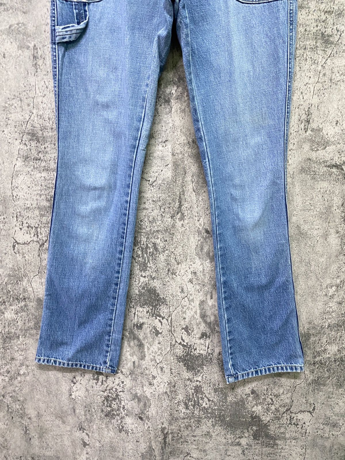 Guess × Vintage Vintage GUESS Talon Zipper Workwear Carpenter Flared Jeans Size US 27 - 8 Thumbnail