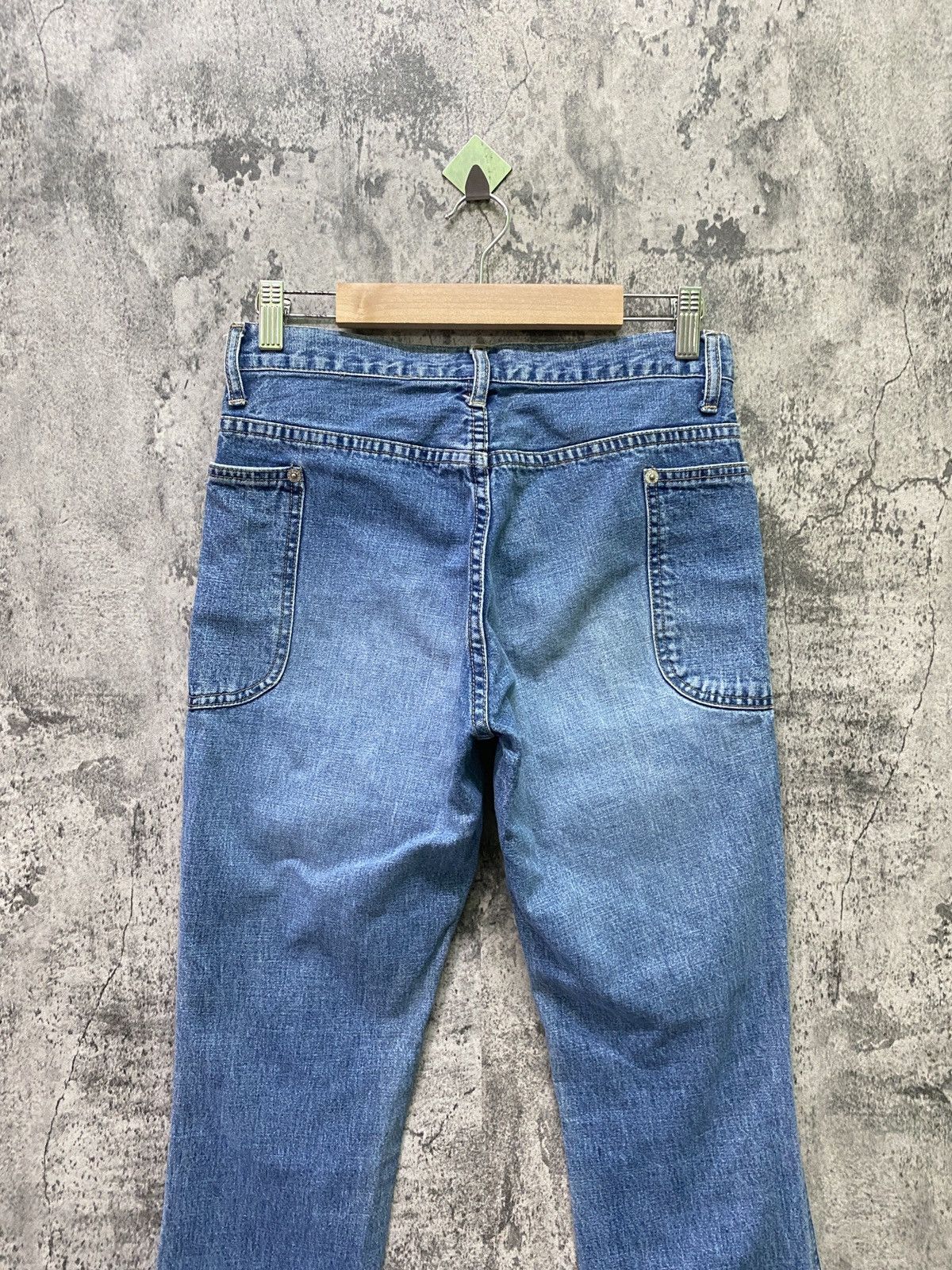 Guess × Vintage Vintage GUESS Talon Zipper Workwear Carpenter Flared Jeans Size US 27 - 12 Thumbnail