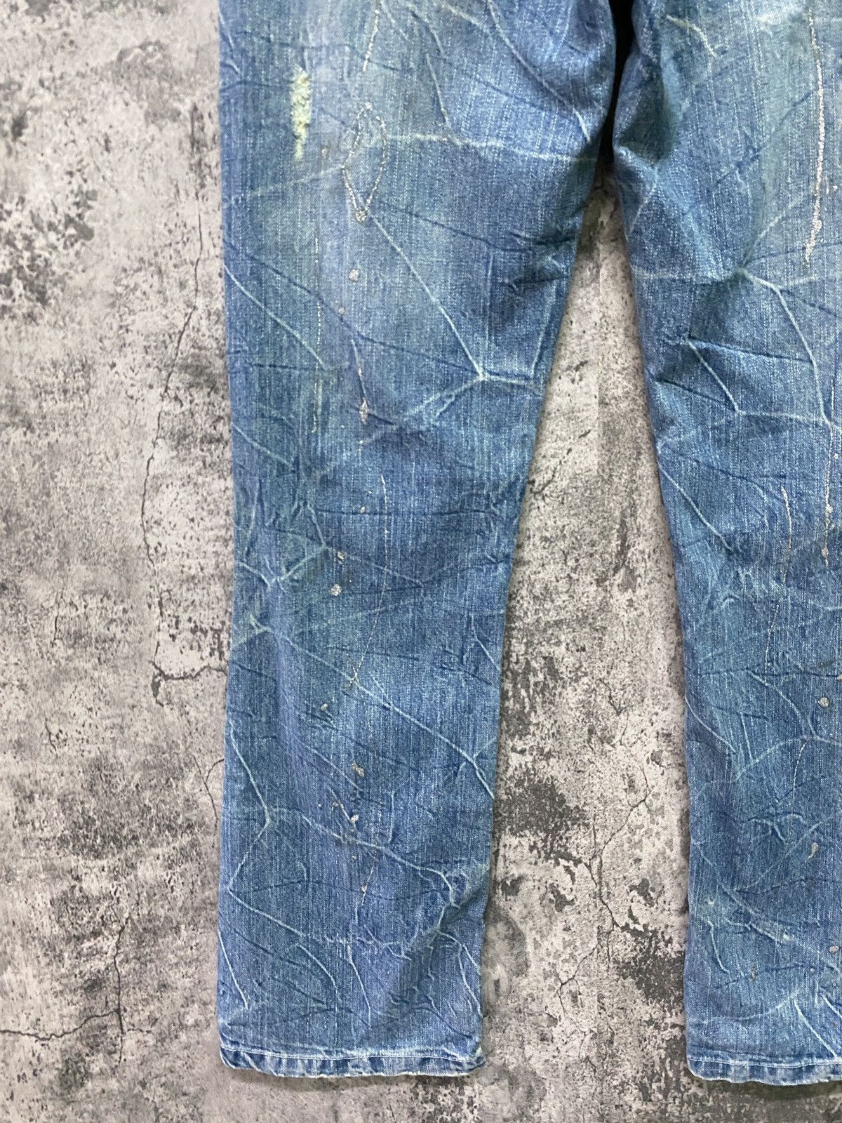 Japanese Brand Flared NYLAUS CLOTHING Acid Wash Glitter Splash Jeans Size US 31 - 16 Thumbnail