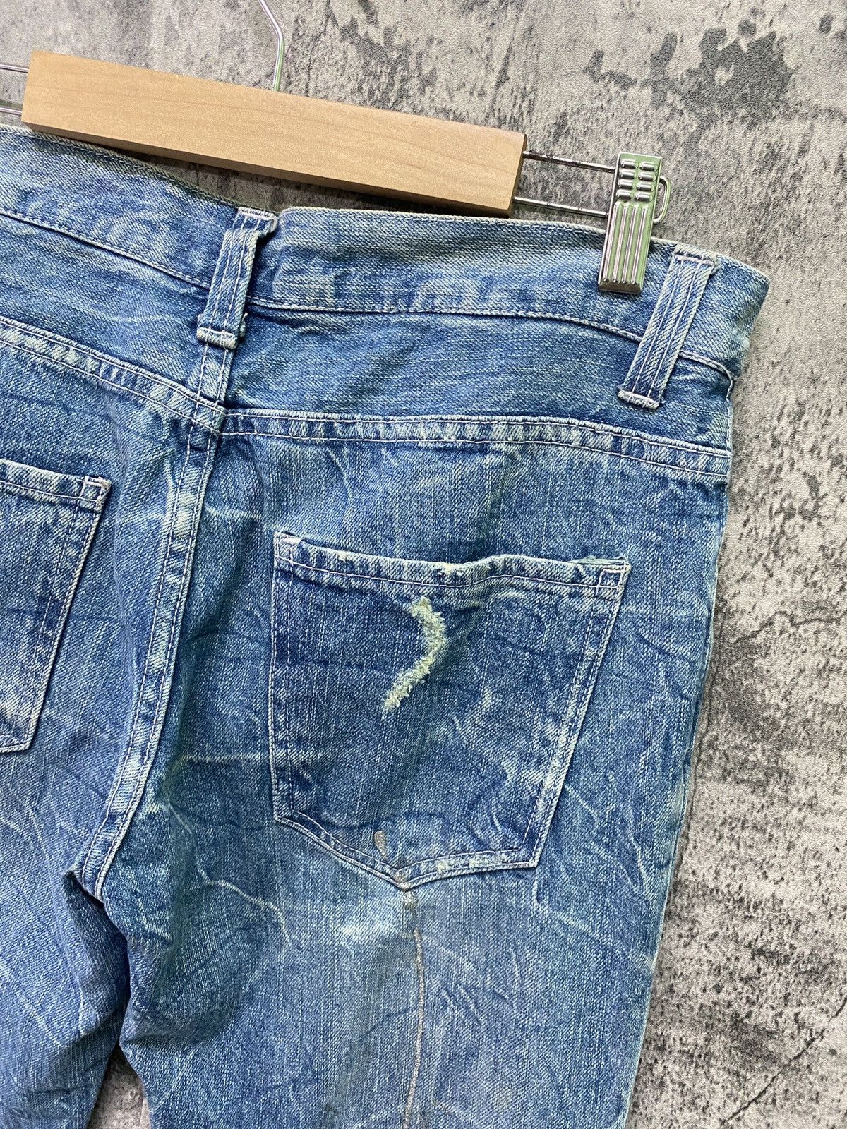 Japanese Brand Flared NYLAUS CLOTHING Acid Wash Glitter Splash Jeans Size US 31 - 18 Thumbnail