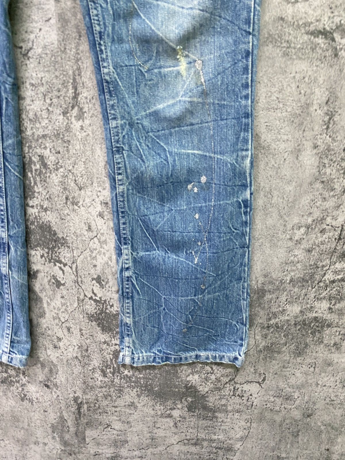 Japanese Brand Flared NYLAUS CLOTHING Acid Wash Glitter Splash Jeans Size US 31 - 7 Thumbnail