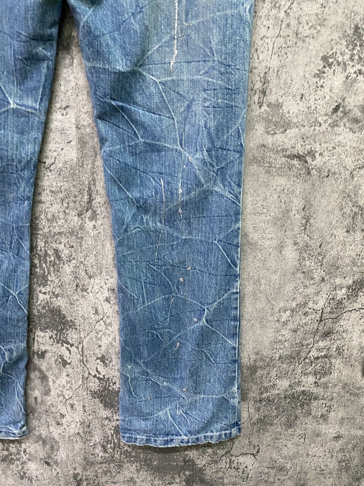 Japanese Brand Flared NYLAUS CLOTHING Acid Wash Glitter Splash Jeans Size US 31 - 15 Thumbnail